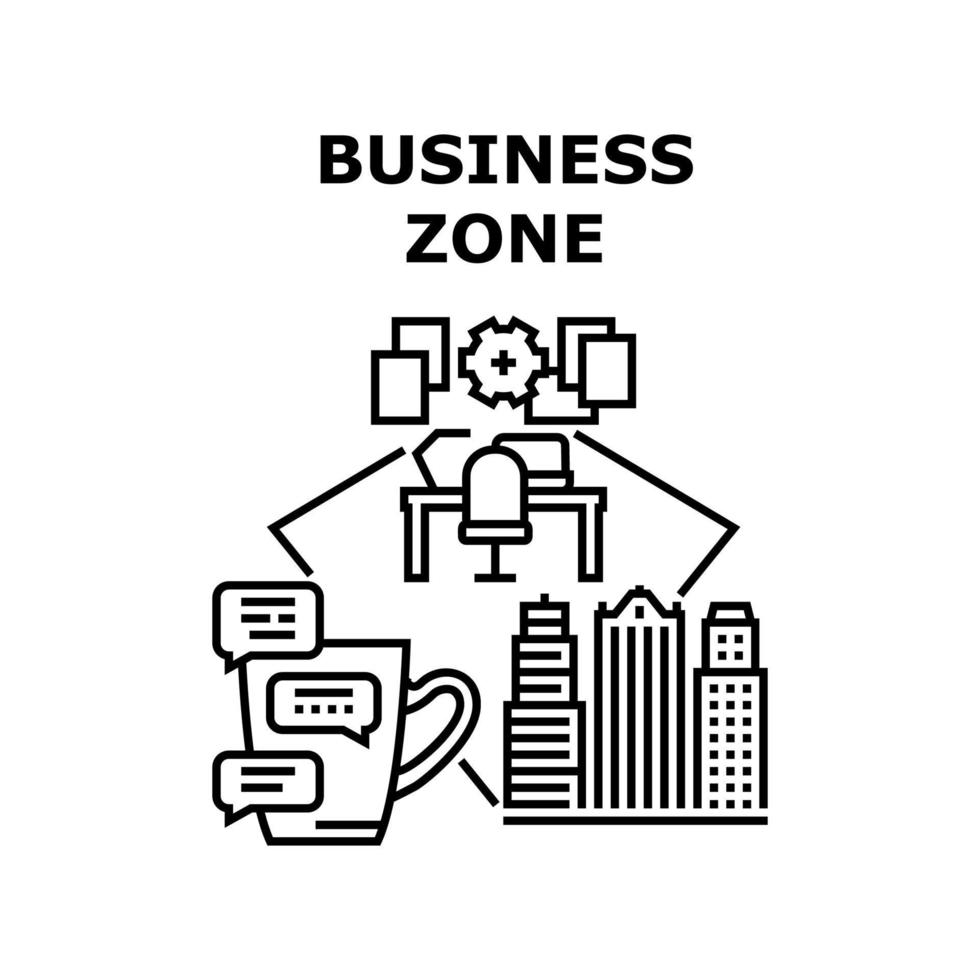 ilustração vetorial de ícone de zona de negócios vetor