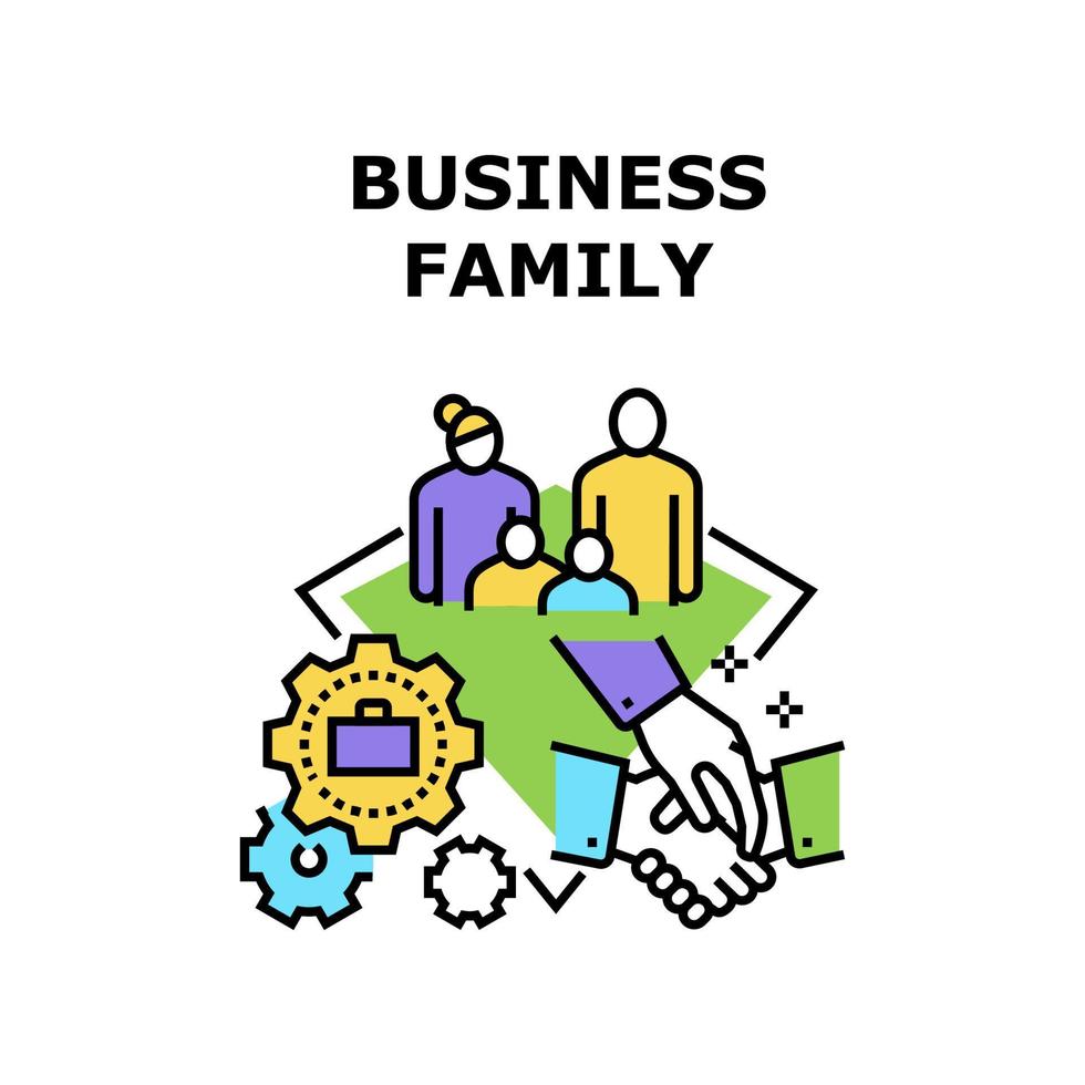 ilustração vetorial de ícone de família de negócios vetor
