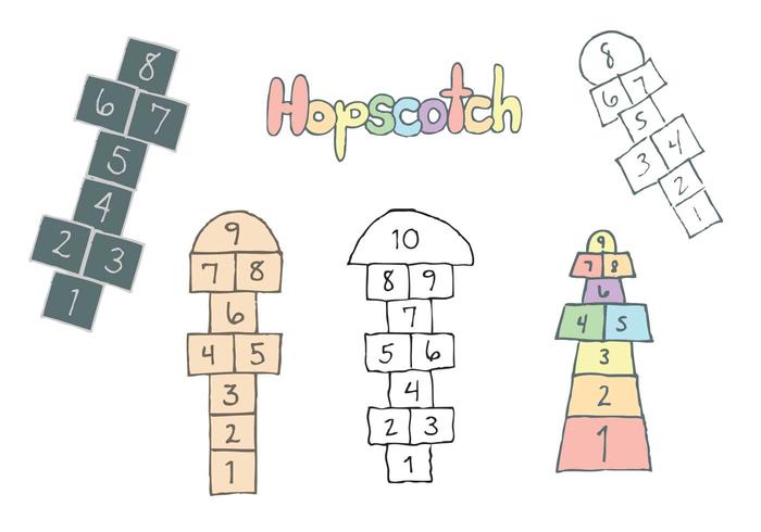 Série livre do vetor do Hopscotch