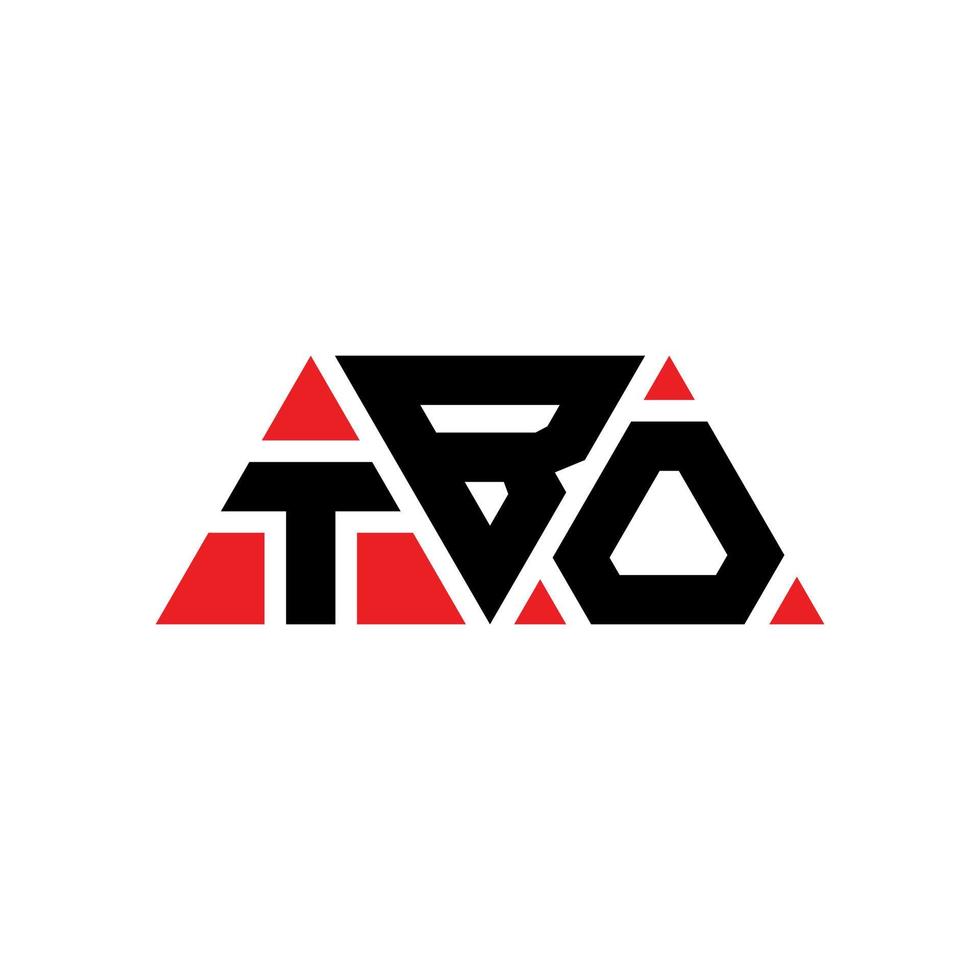 design de logotipo de letra de triângulo tb com forma de triângulo. monograma de design de logotipo de triângulo tb. modelo de logotipo de vetor de triângulo tb com cor vermelha. logotipo triangular tbo logotipo simples, elegante e luxuoso. tb