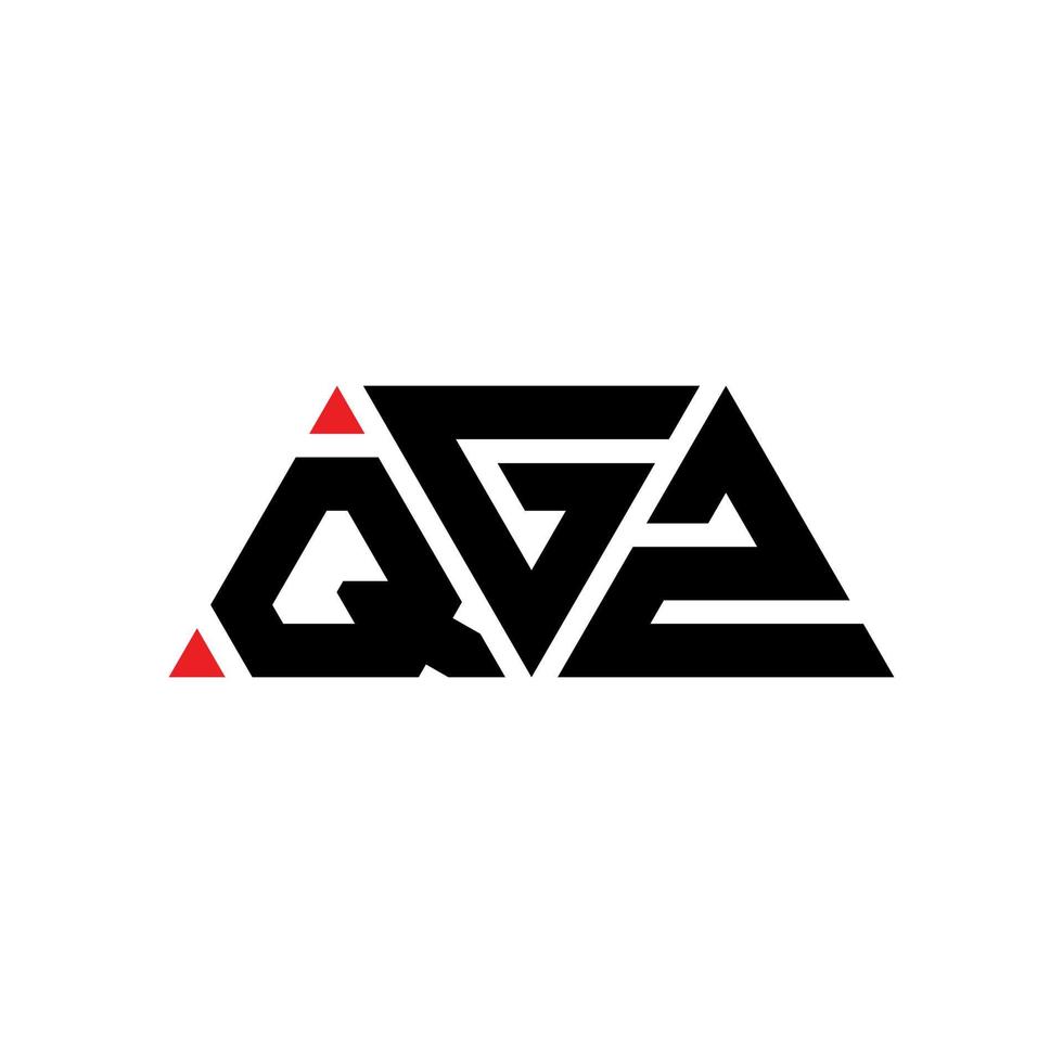 design de logotipo de letra de triângulo qgz com forma de triângulo. monograma de design de logotipo de triângulo qgz. modelo de logotipo de vetor de triângulo qgz com cor vermelha. logotipo triangular qgz logotipo simples, elegante e luxuoso. qgz