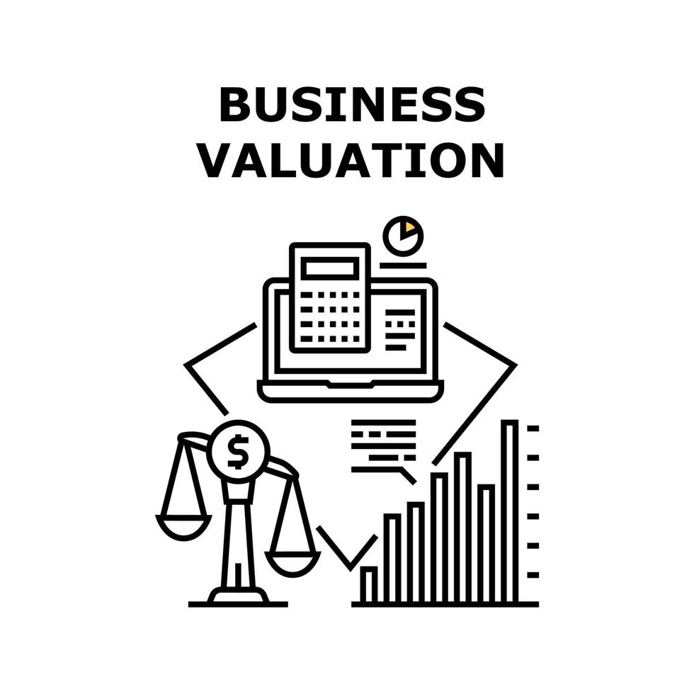 cor do conceito de vetor de avaliação de negócios da empresa