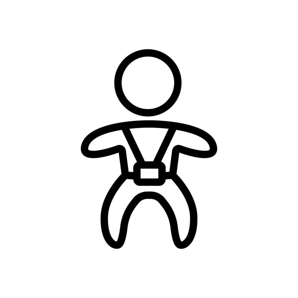 vetor de ícone de cinto de segurança. ilustração de símbolo de contorno isolado