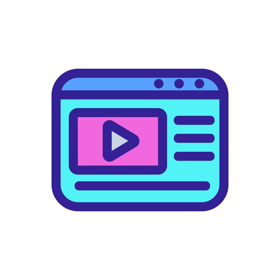 visualizar o vetor de ícone de vídeo. ilustração de símbolo de contorno isolado