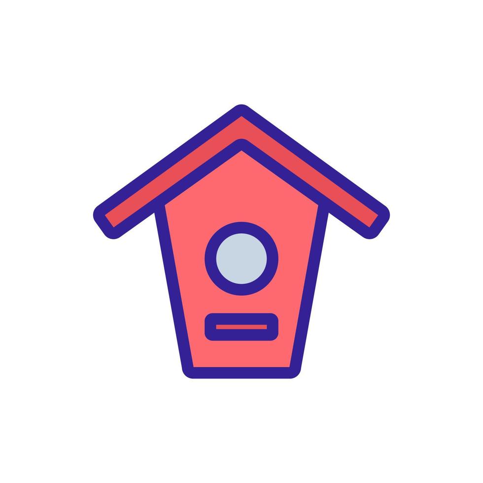 vetor de ícone de casa de pássaro. ilustração de símbolo de contorno isolado