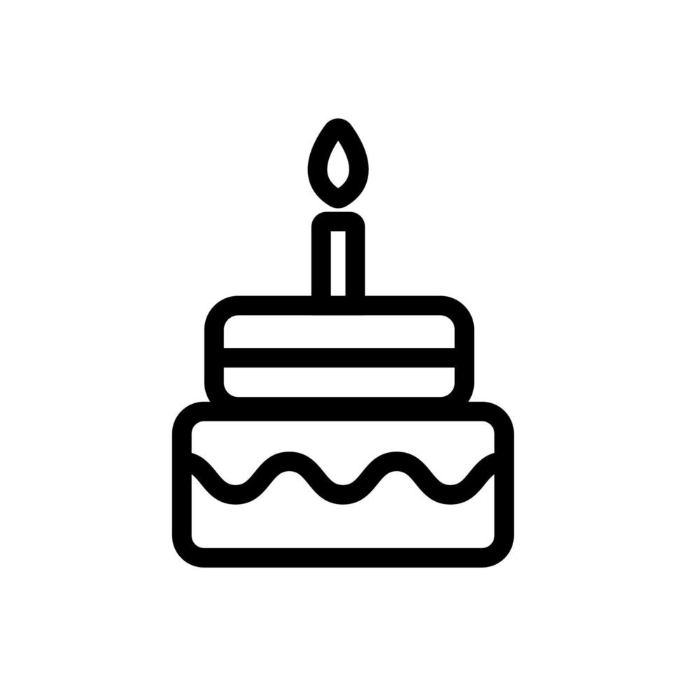 vetor de ícone de bolo festivo. ilustração de símbolo de contorno isolado