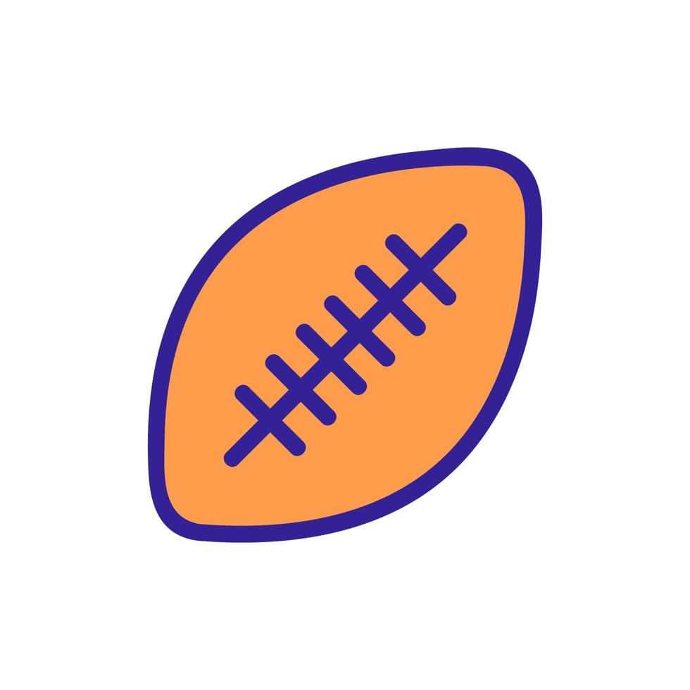 vetor de ícone de bola de rugby. ilustração de símbolo de contorno isolado