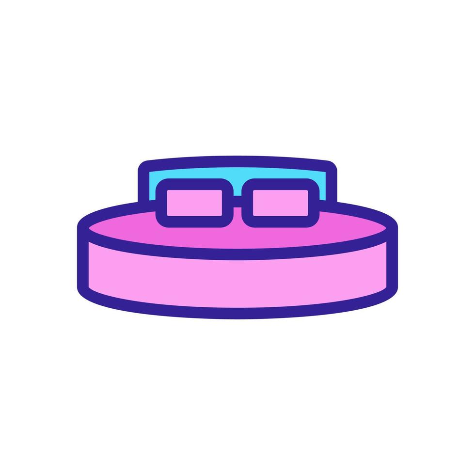 um vetor de ícone de cama confortável. ilustração de símbolo de contorno isolado
