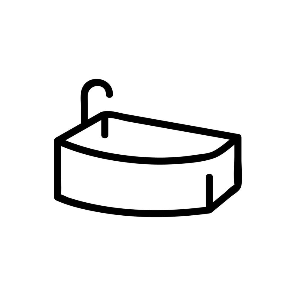 vetor de ícone de banho. ilustração de símbolo de contorno isolado