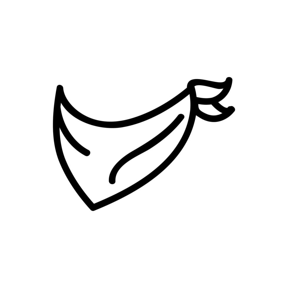 vetor de ícone de bandana. ilustração de símbolo de contorno isolado