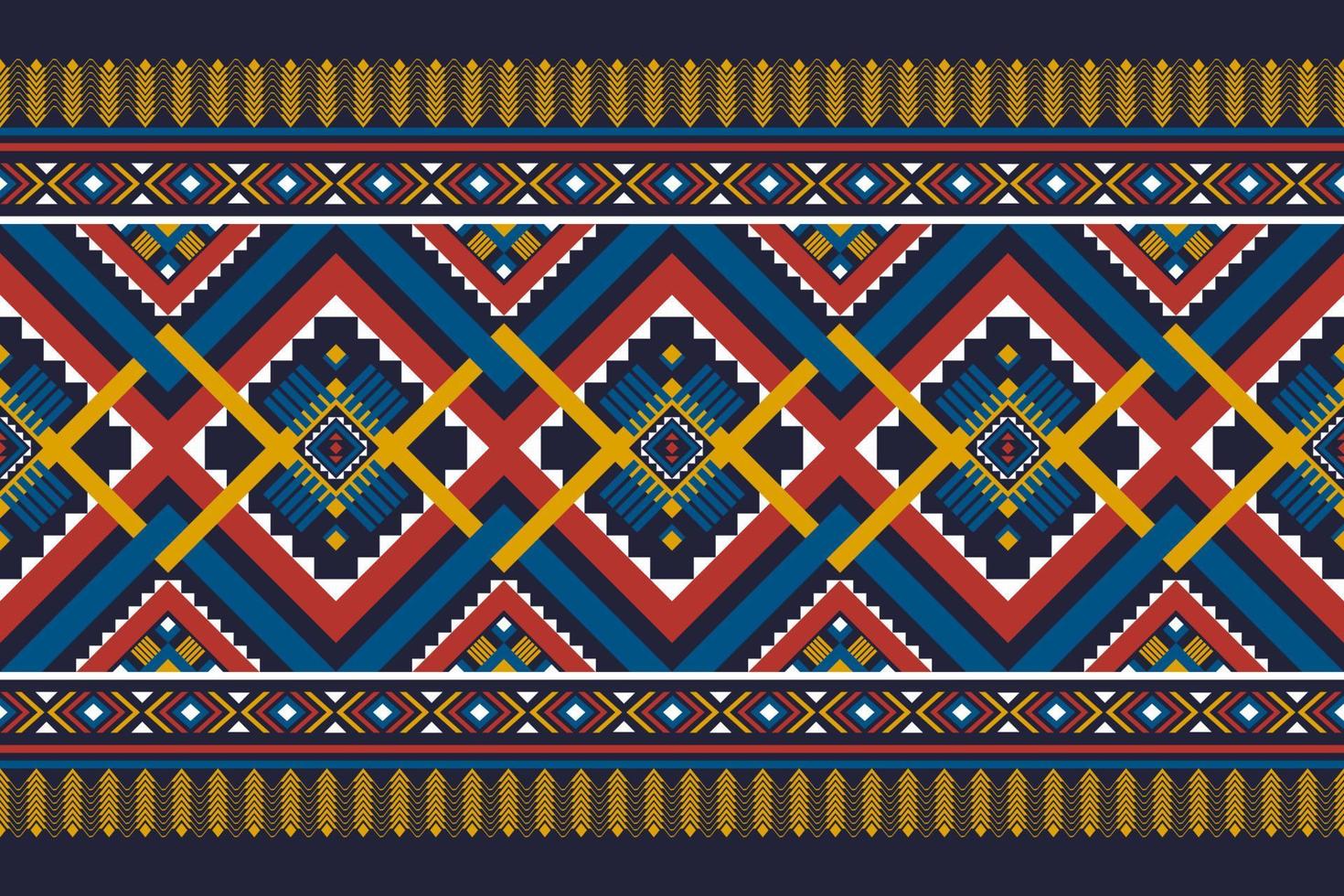 padrão étnico geométrico tradicional. estilo listrado tribal. decoração de borda. design para plano de fundo, ilustração vetorial, tecido, roupas, batik, tapete, bordado. vetor