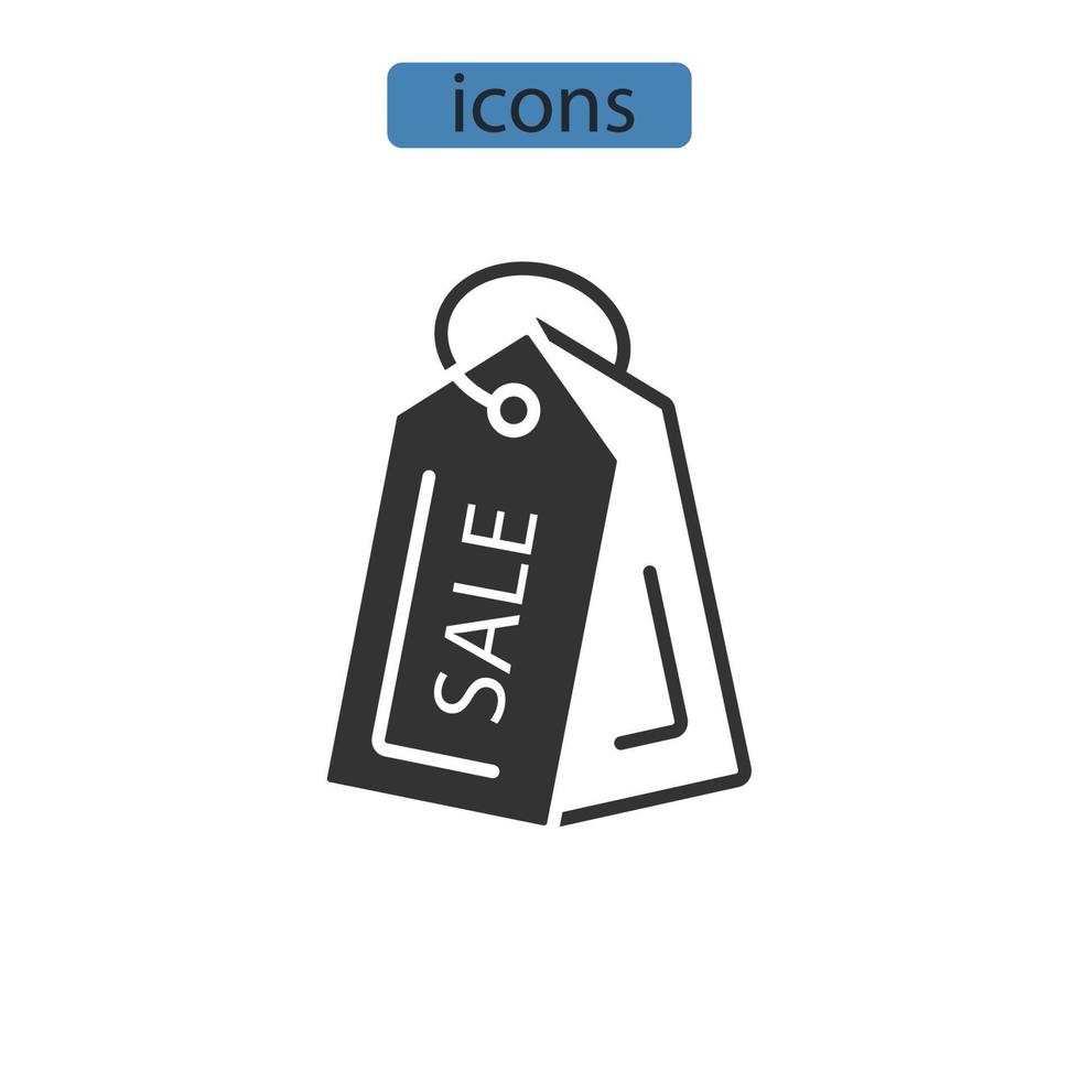 ícones de venda símbolo elementos vetoriais para infográfico web vetor