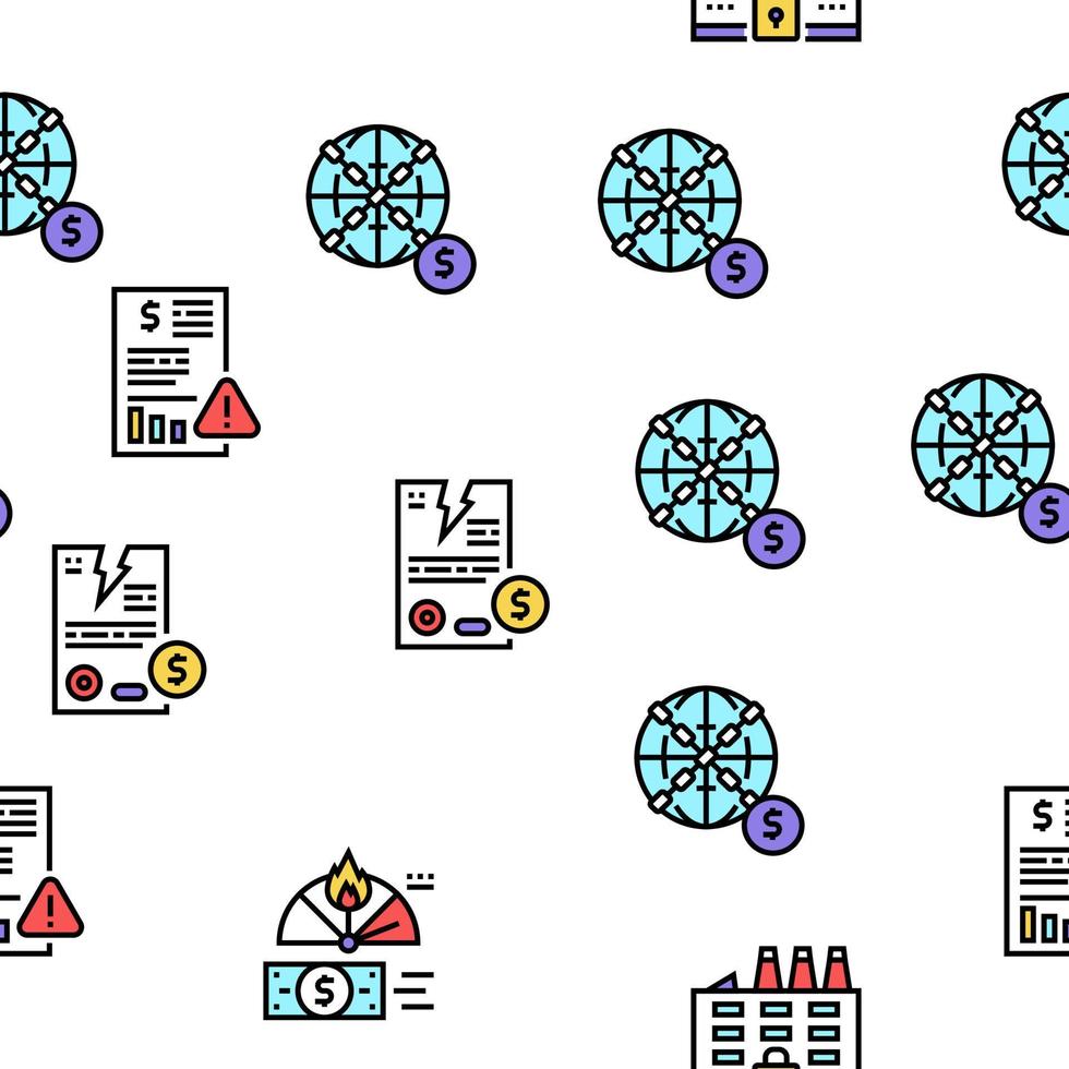 padrão sem emenda de vetor de crise financeira mundial
