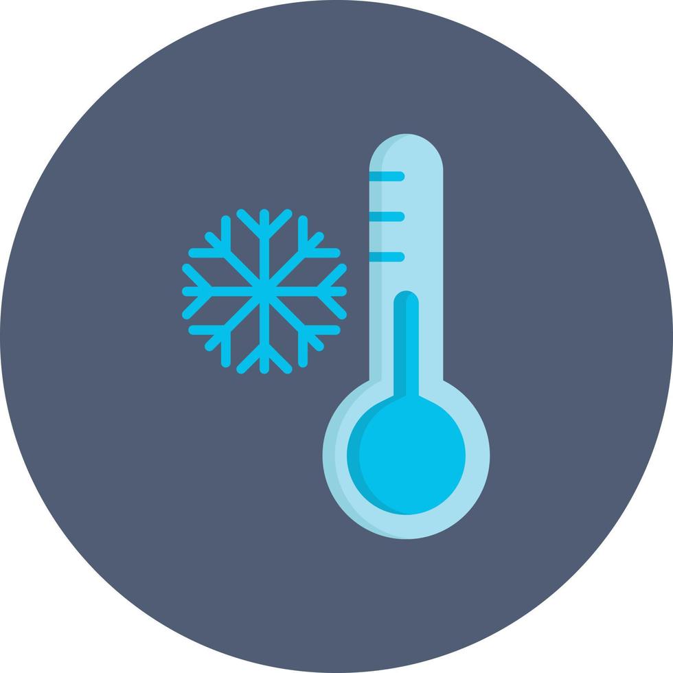 círculo plano de baixa temperatura multicolorido vetor