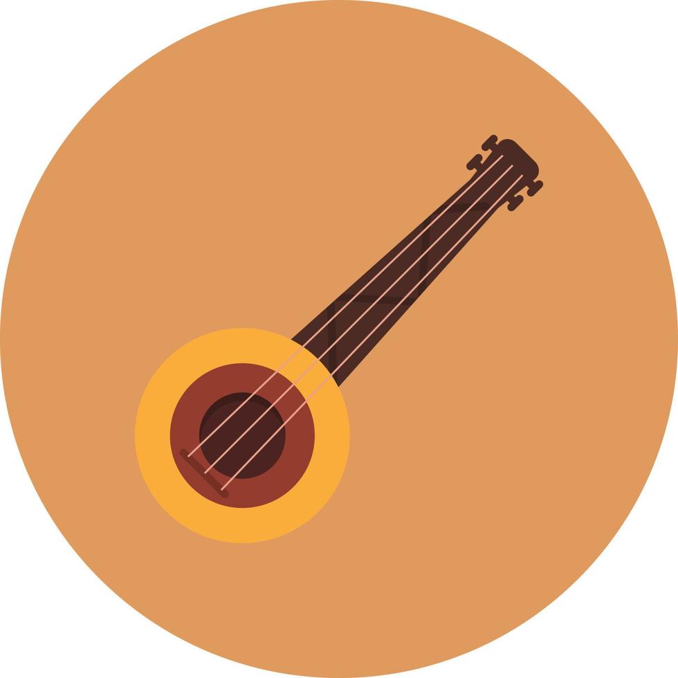 banjo círculo plano multicolorido vetor