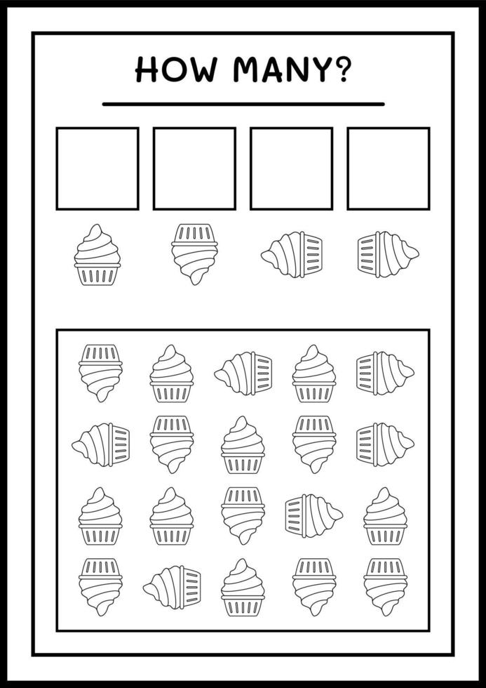 Contando O Jogo Para Crianças Conte Quantos Ingredientes Do Bolo Ilustração  do Vetor - Ilustração de ensine, jogo: 91685586