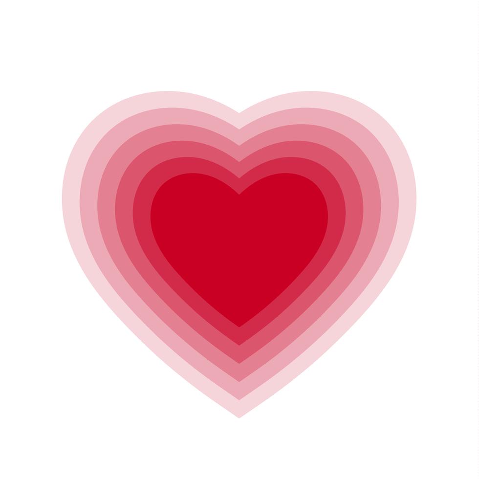 Coração vermelho da mistura com fundo transparente. Ilustração vetorial