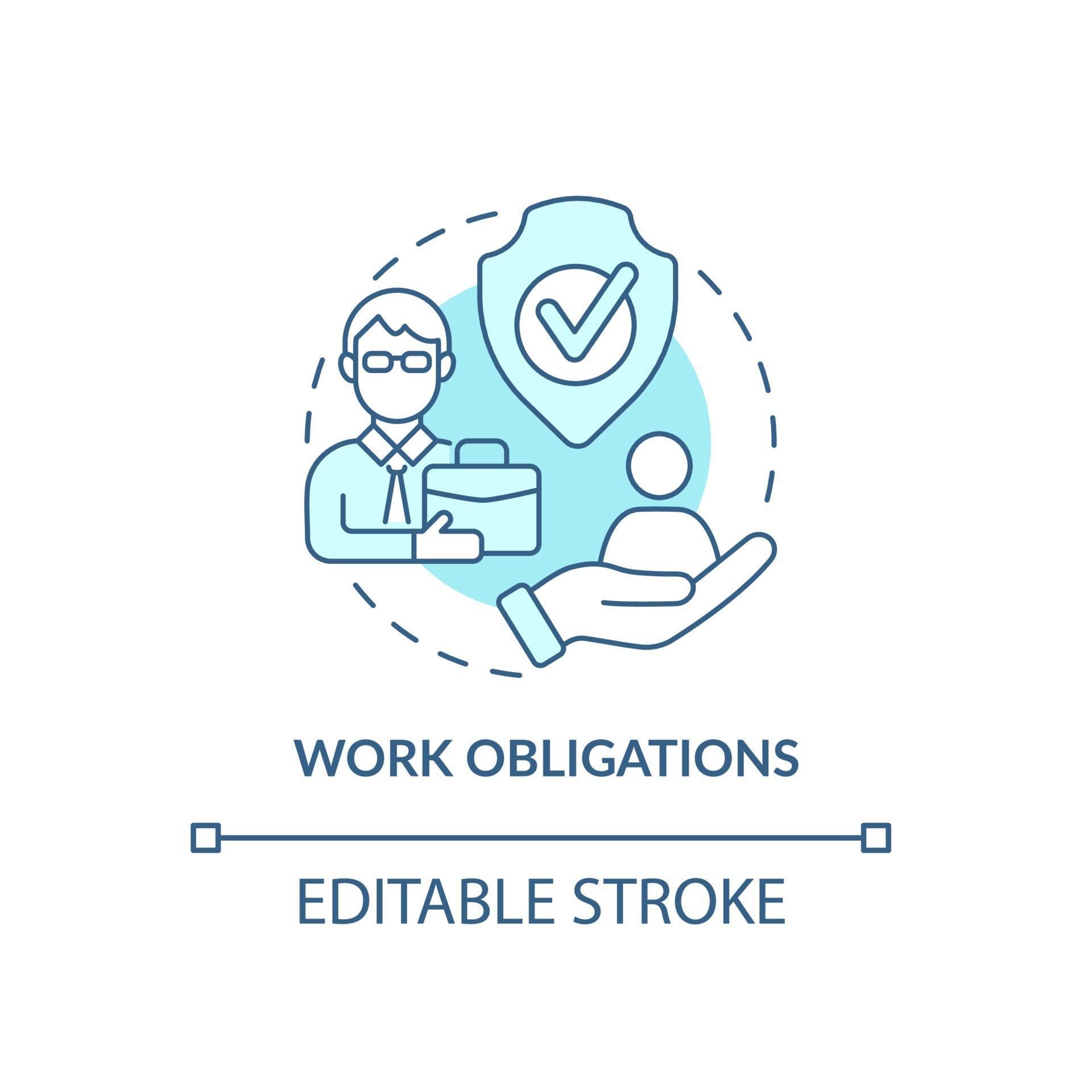 ícone do conceito de tarefas de trabalho vetor