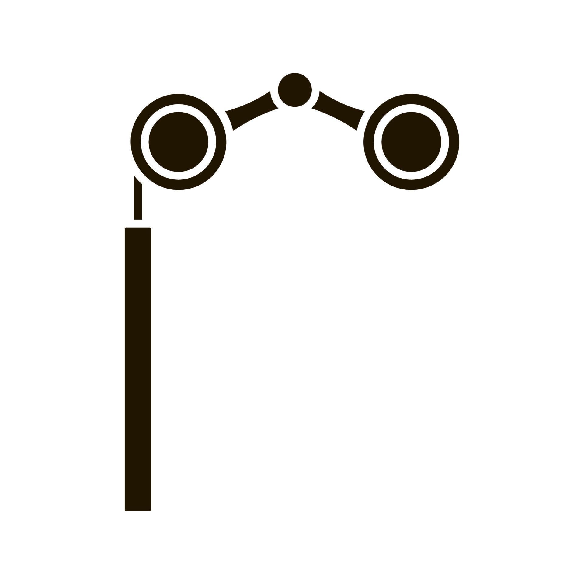 ícone de glifo de óculos de ópera. binóculos de teatro. símbolo da silhueta. espaço negativo. ilustração isolada do vetor