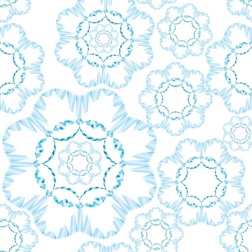Ornamento geométrico floral abstrato. Padrão de linha sem costura vetor