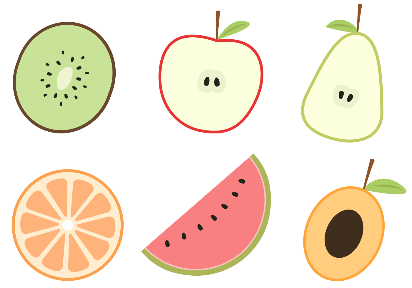 Картинки фруктов для срисовки