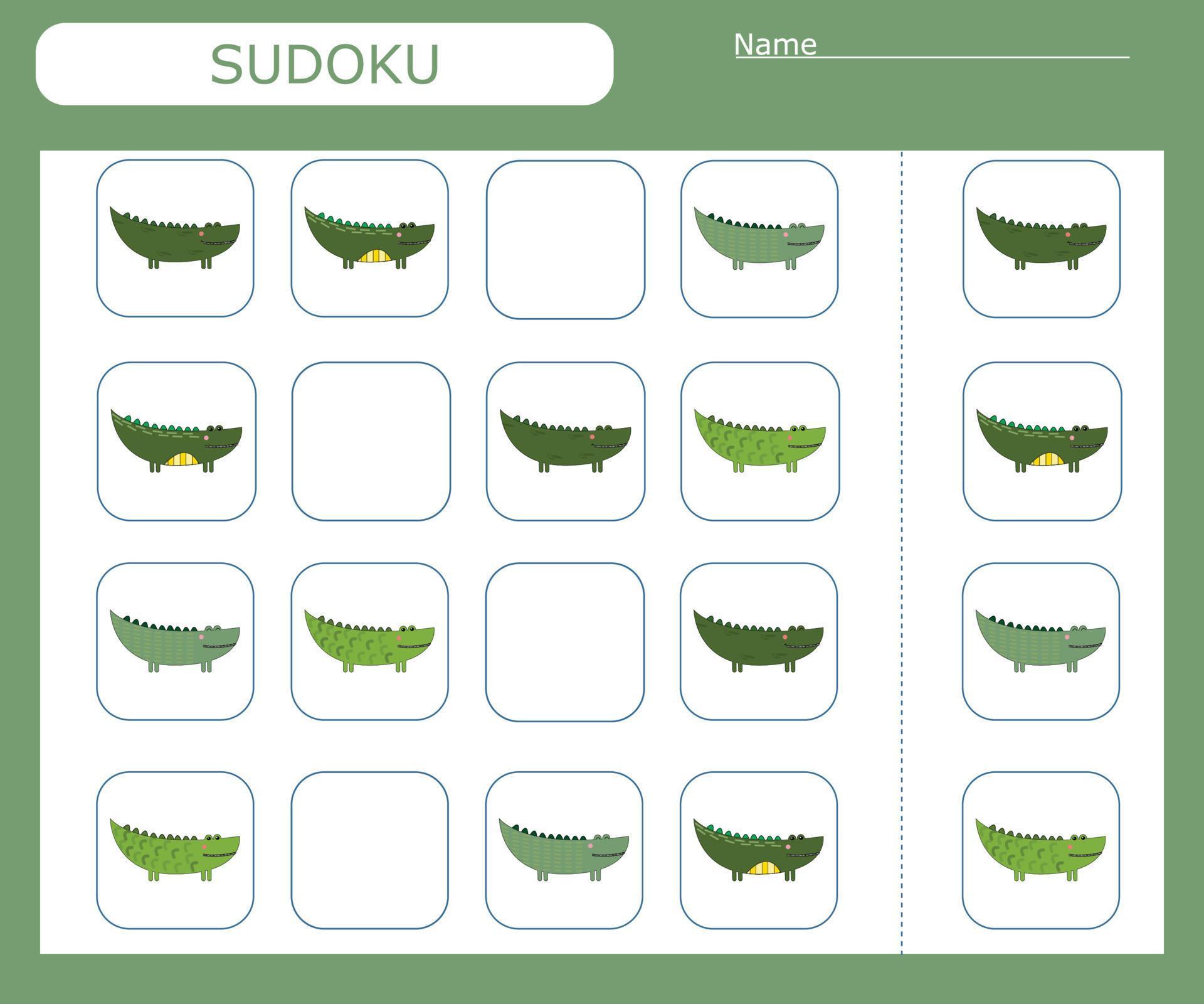 mosaico de sudoku para crianças. quadrado mágico. jogo de lógica.  ilustração vetorial 10171792 Vetor no Vecteezy