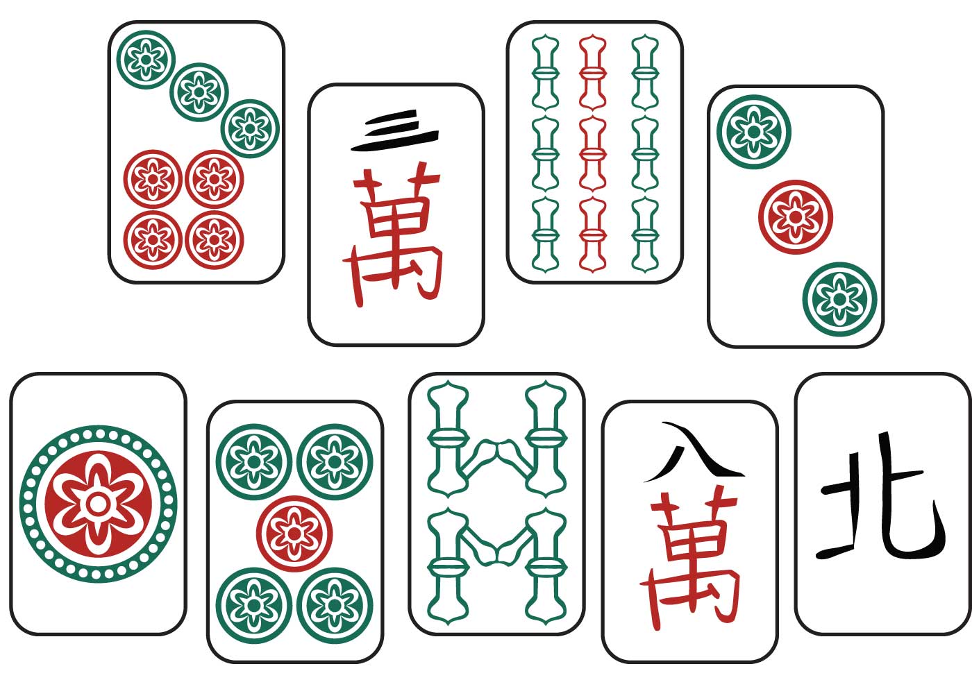 Baixar Vetor De Design De Padrão De Jogo Antigo Chinês Mahjong