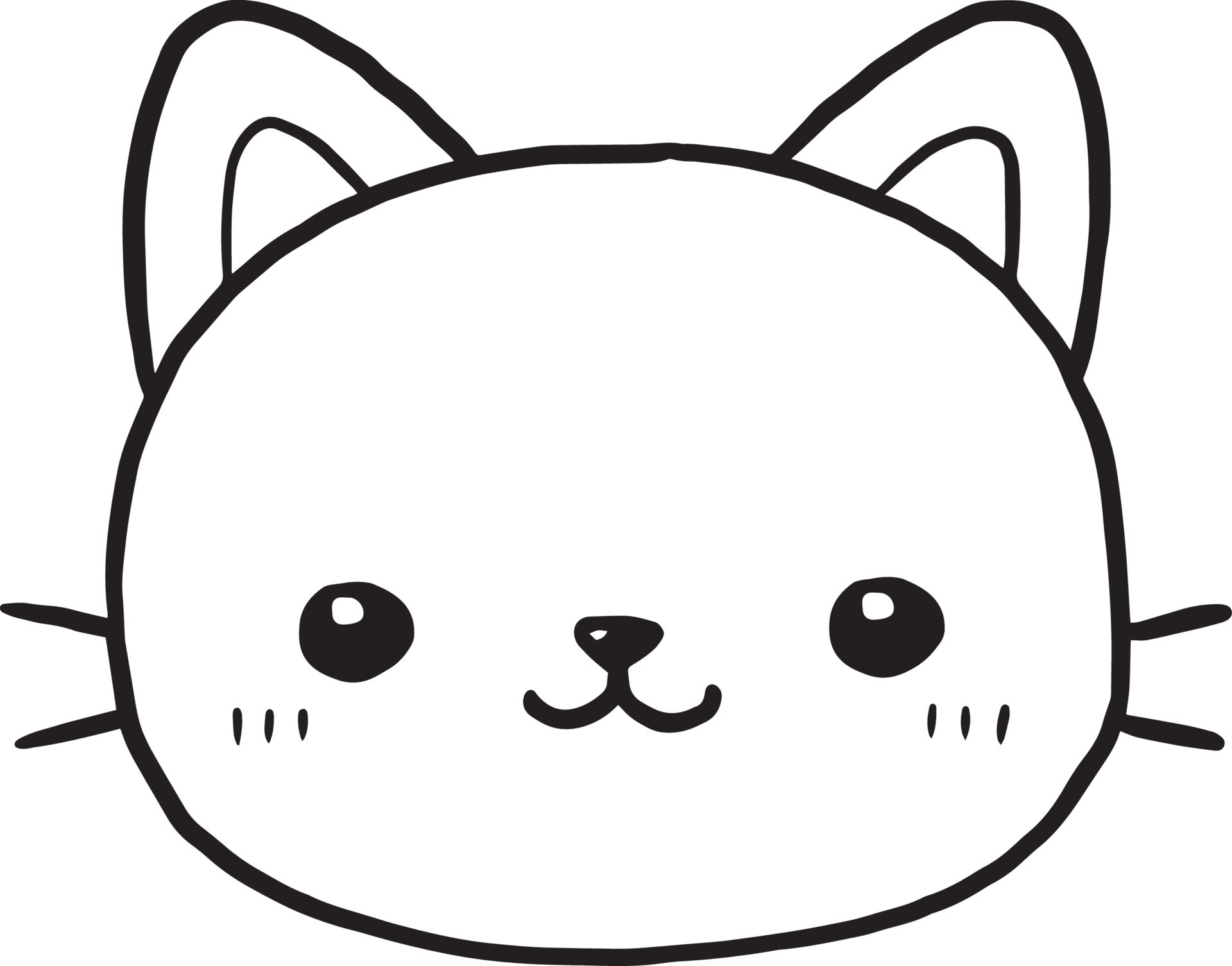 desenho de gato desenho animado kawaii anime bonito para colorir