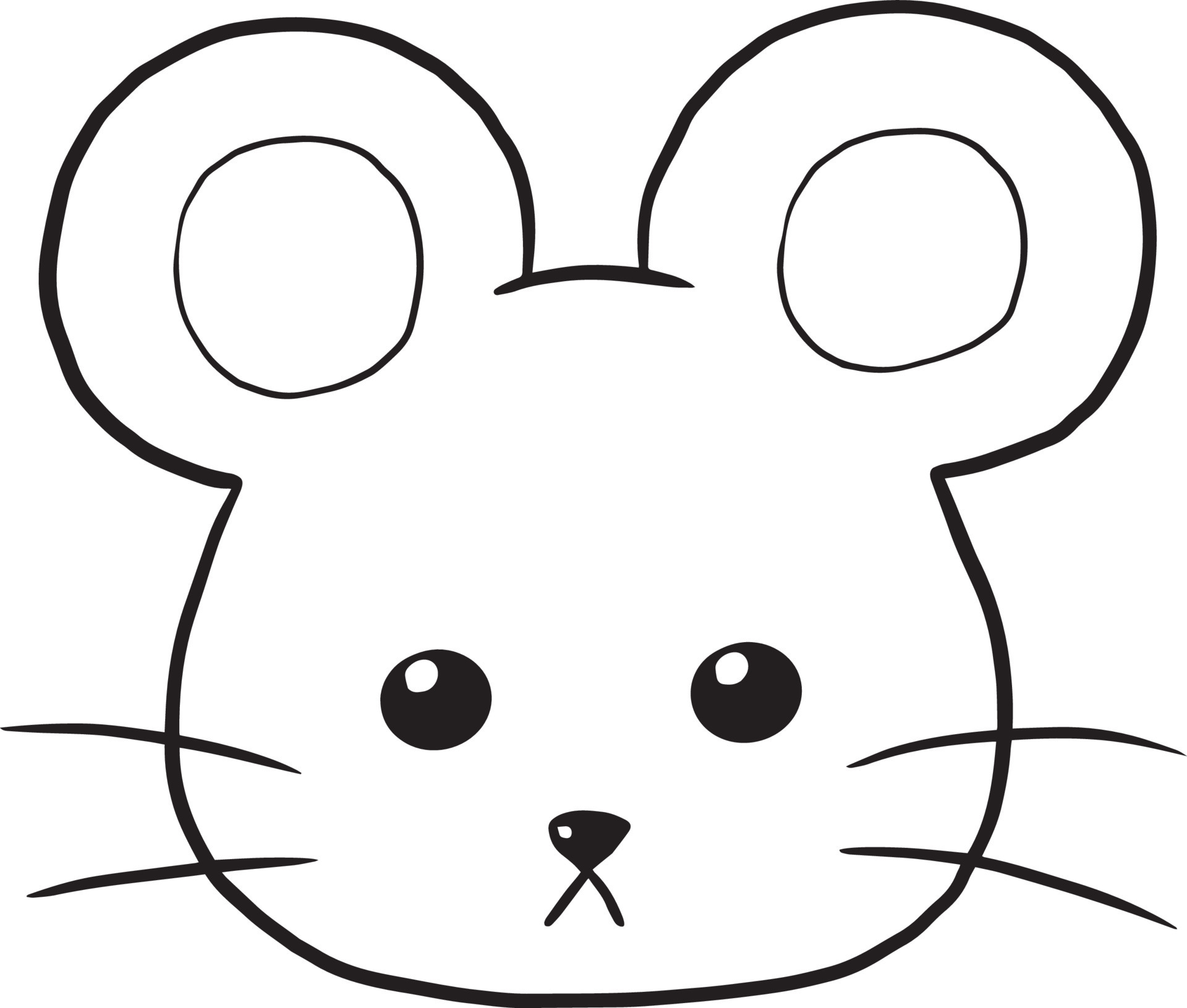 Desenho De Página Coloração Rato Kawaii Fofo Com Esboço Contorno