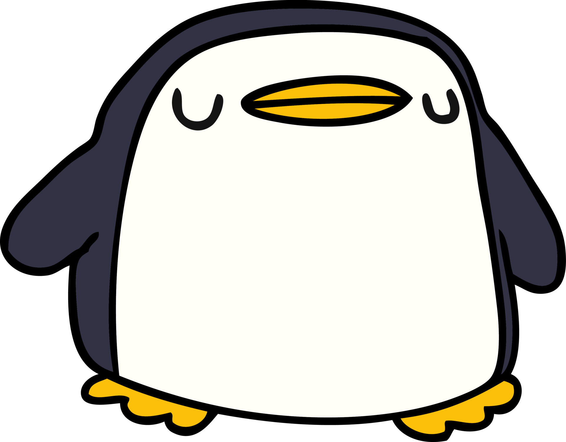 kawaii dos desenhos animados de um pinguim fofo 10534946 Vetor no Vecteezy