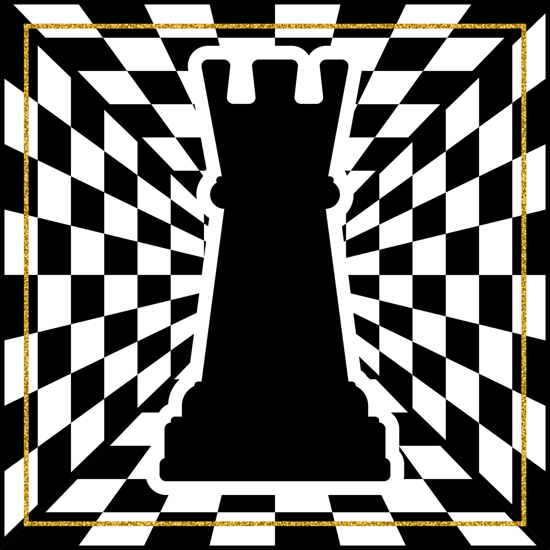 Torre de peças de xadrez no tabuleiro de jogo