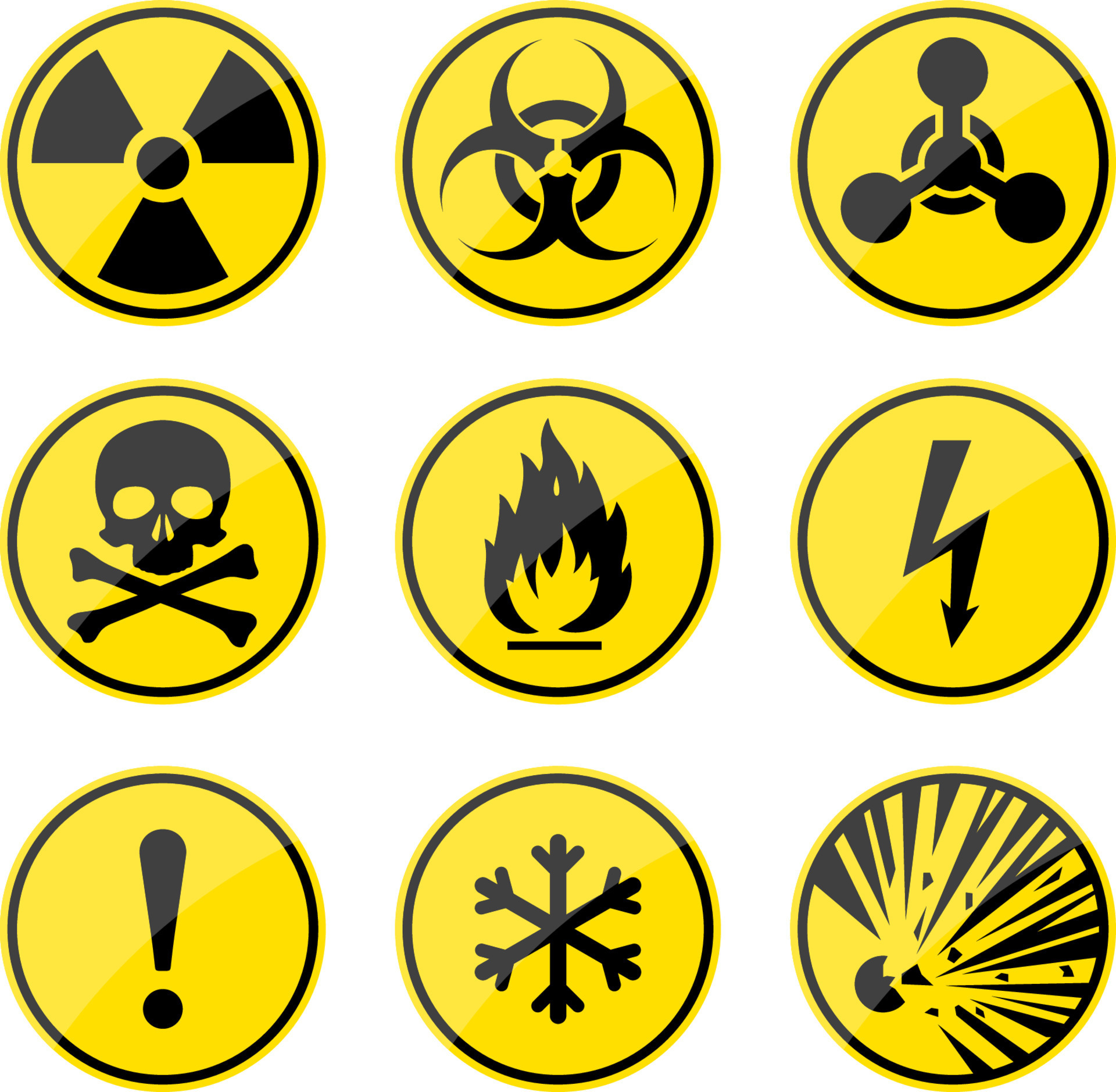 Perigo Nuclear Sinal Tóxico Royalty Free SVG, Cliparts, Vetores, e