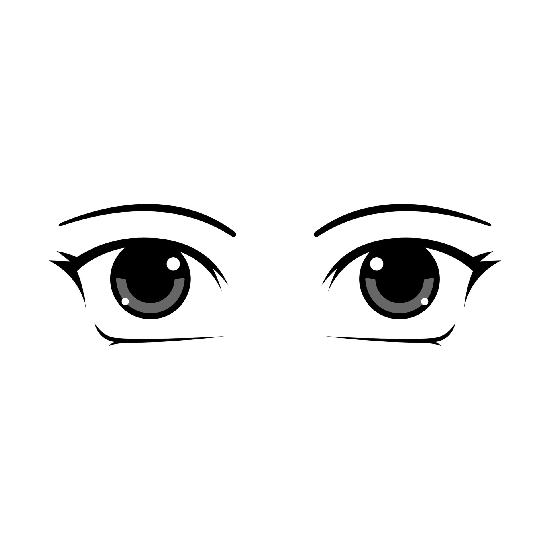 Olhos do homem do Anime ilustração do vetor. Ilustração de elemento -  34872615