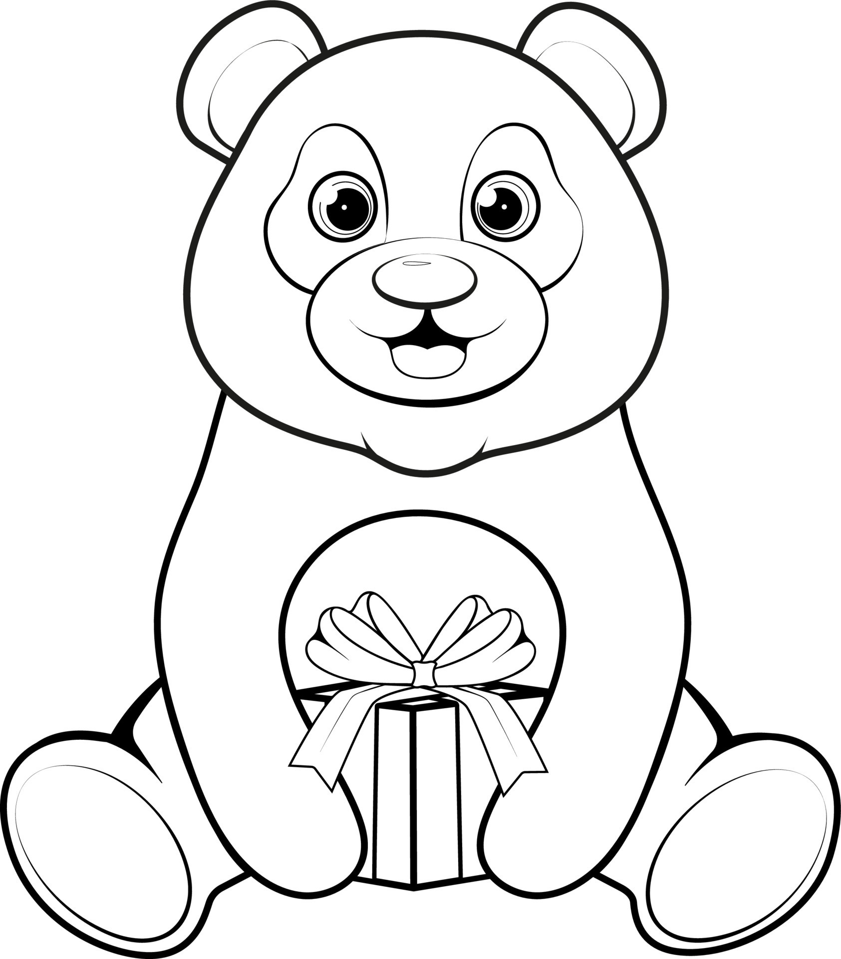 Desenho de Urso Panda Gigante para colorir