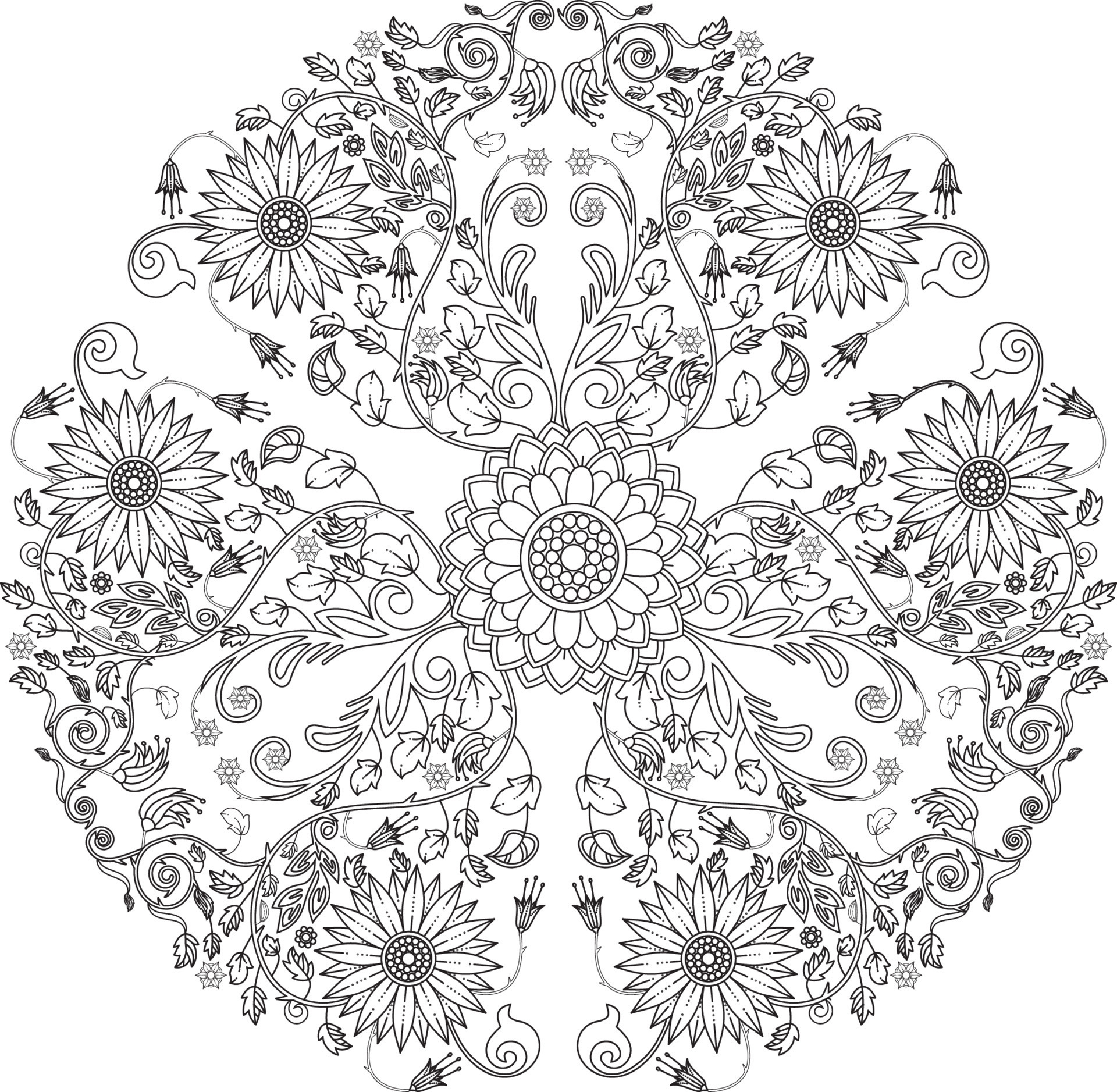 Mandala adulta para colorir kdp interior. mandala para colorir