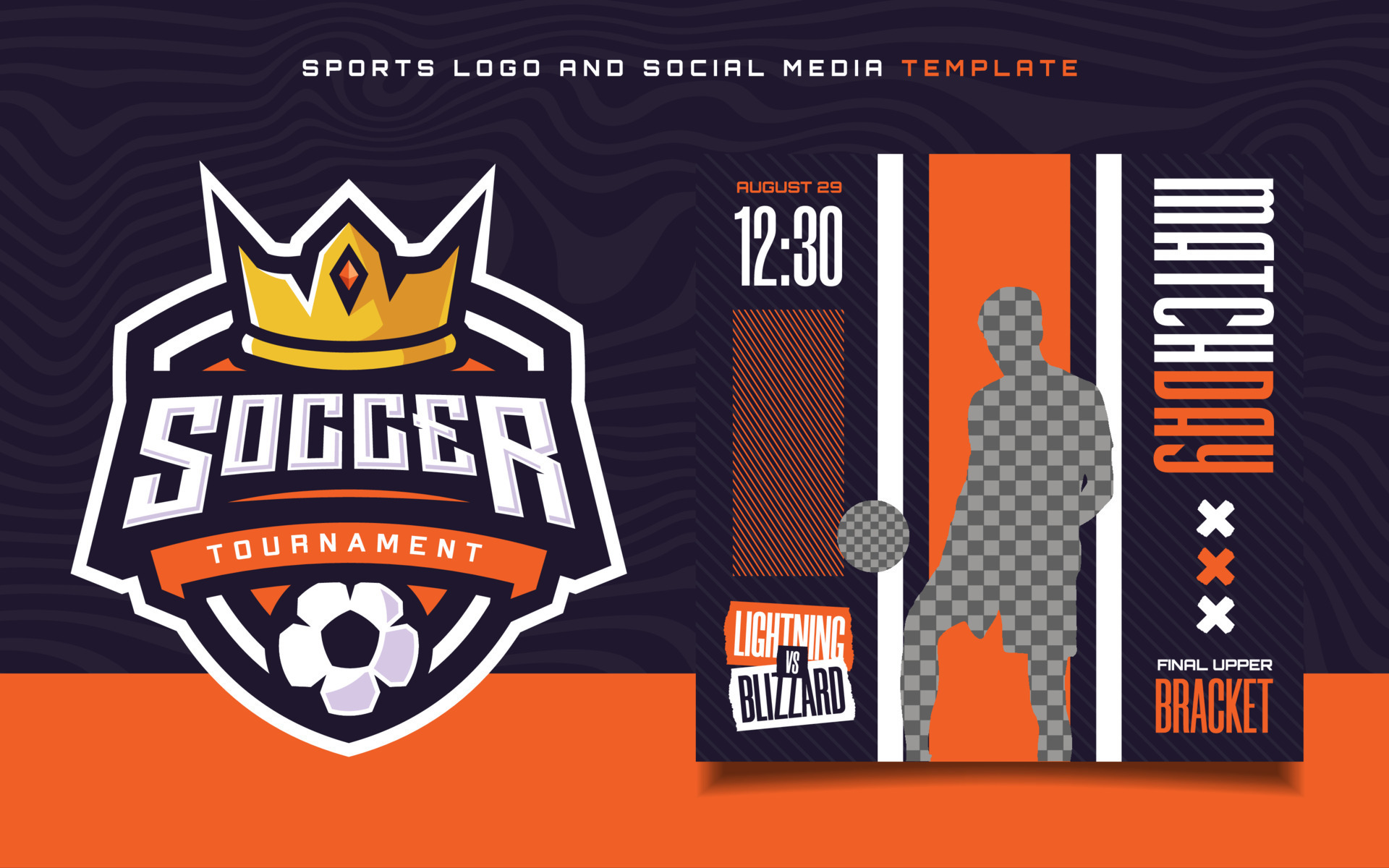 Modelo de design de banner de panfleto de mídia social do dia do jogo de  futebol