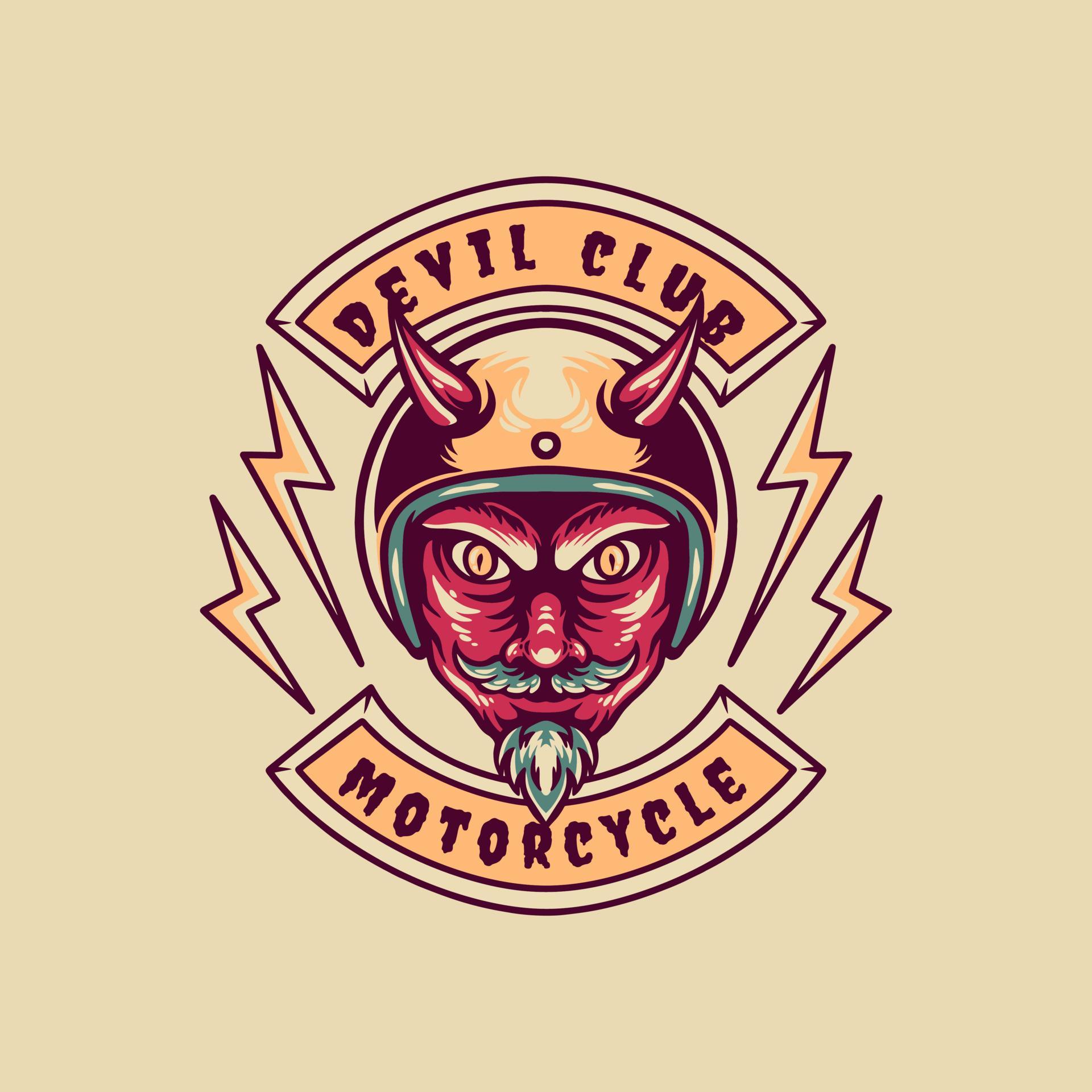 Ilustração hipopótamo em equipamento de clube de motociclismo