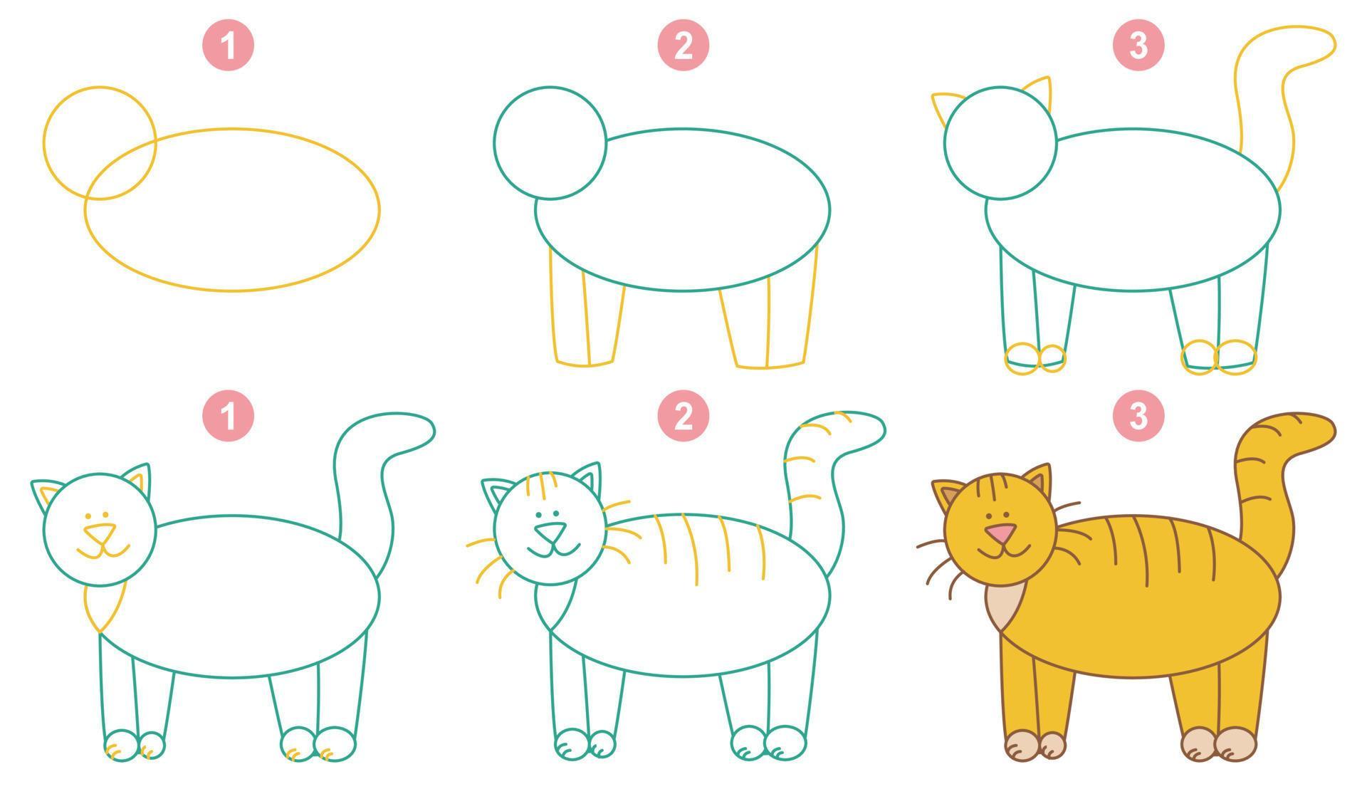 Como Desenhar um Gato Passo a Passo (Tutorial Completo)