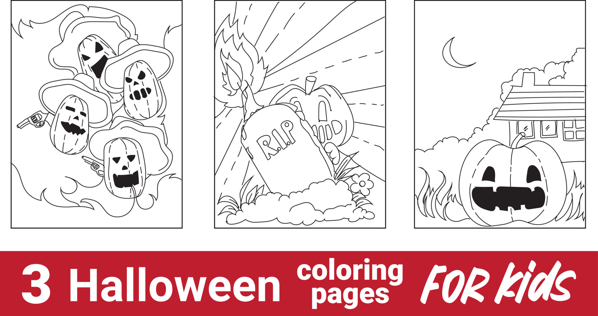 Livro de colorir de halloween para crianças