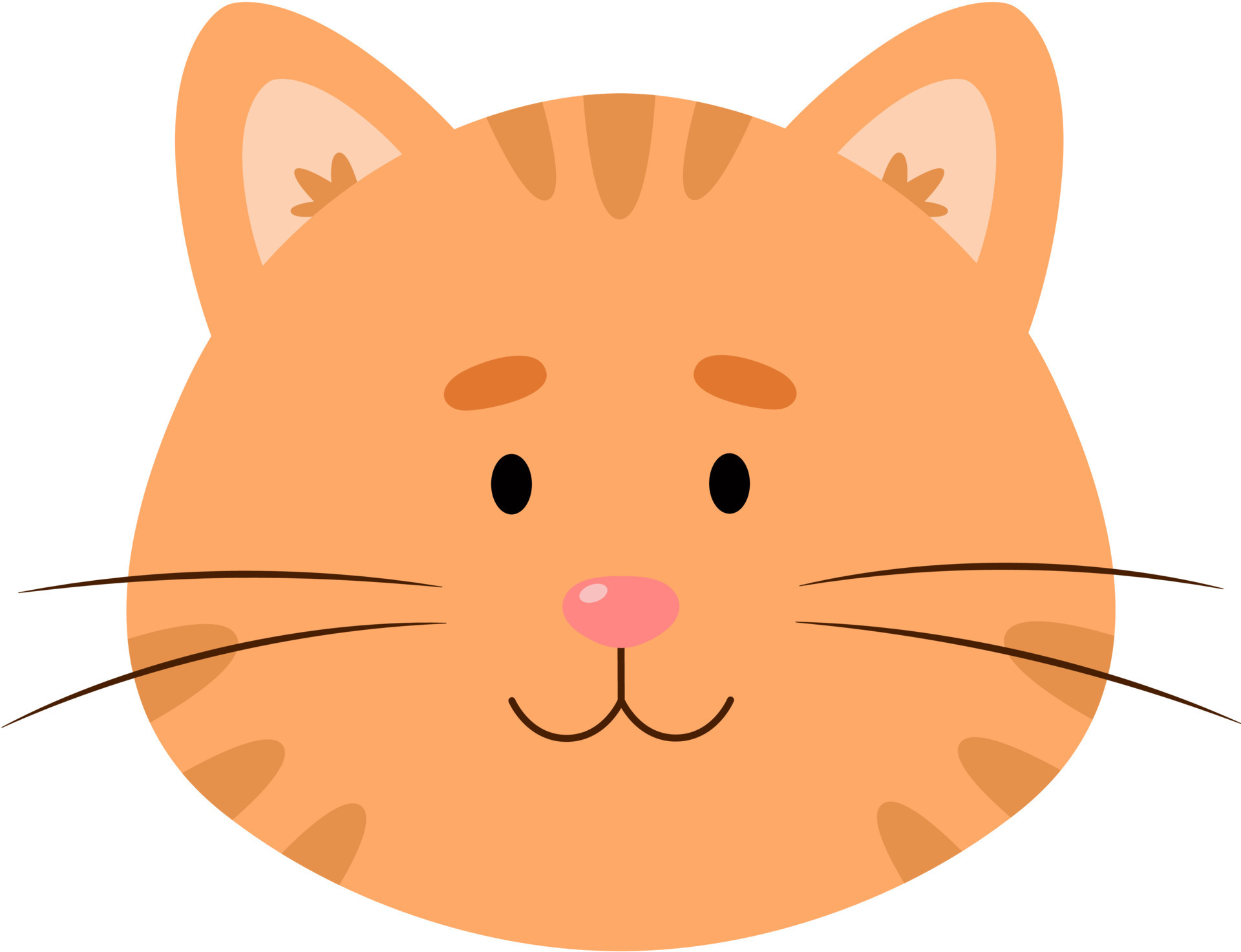 Ilustração de gato laranja sorridente, fofura de gato dos desenhos animados,  gato bonito, histórias em quadrinhos, rosto, animais png