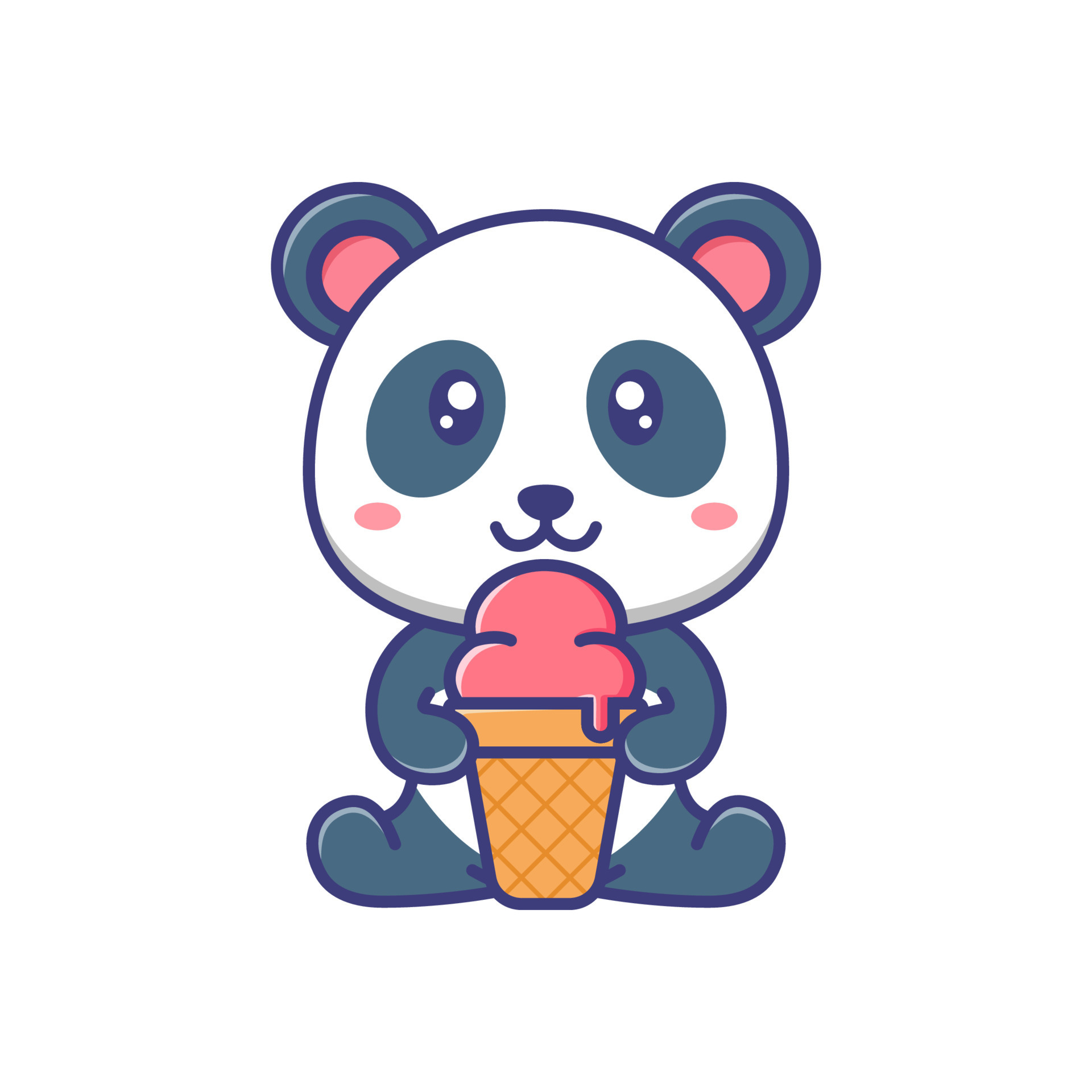 Adesivo Desenhos animados da panda do bebê