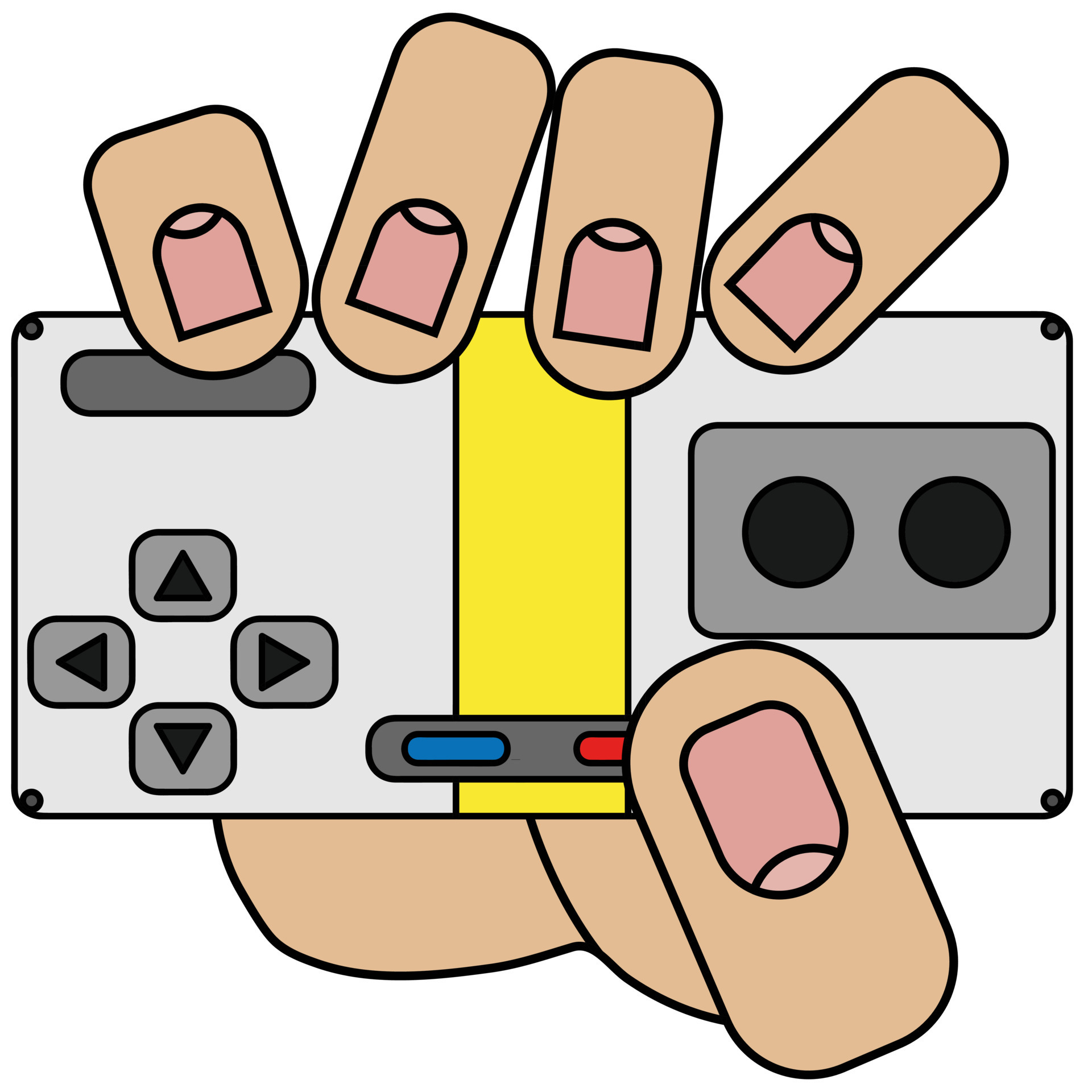 Ícone de esboço desenhado de mão do console de jogos. console doméstico,  console de videogame, conceito de joystick. ilustração de desenho vetorial  para impressão, web, mobile e infográficos em fundo branco.