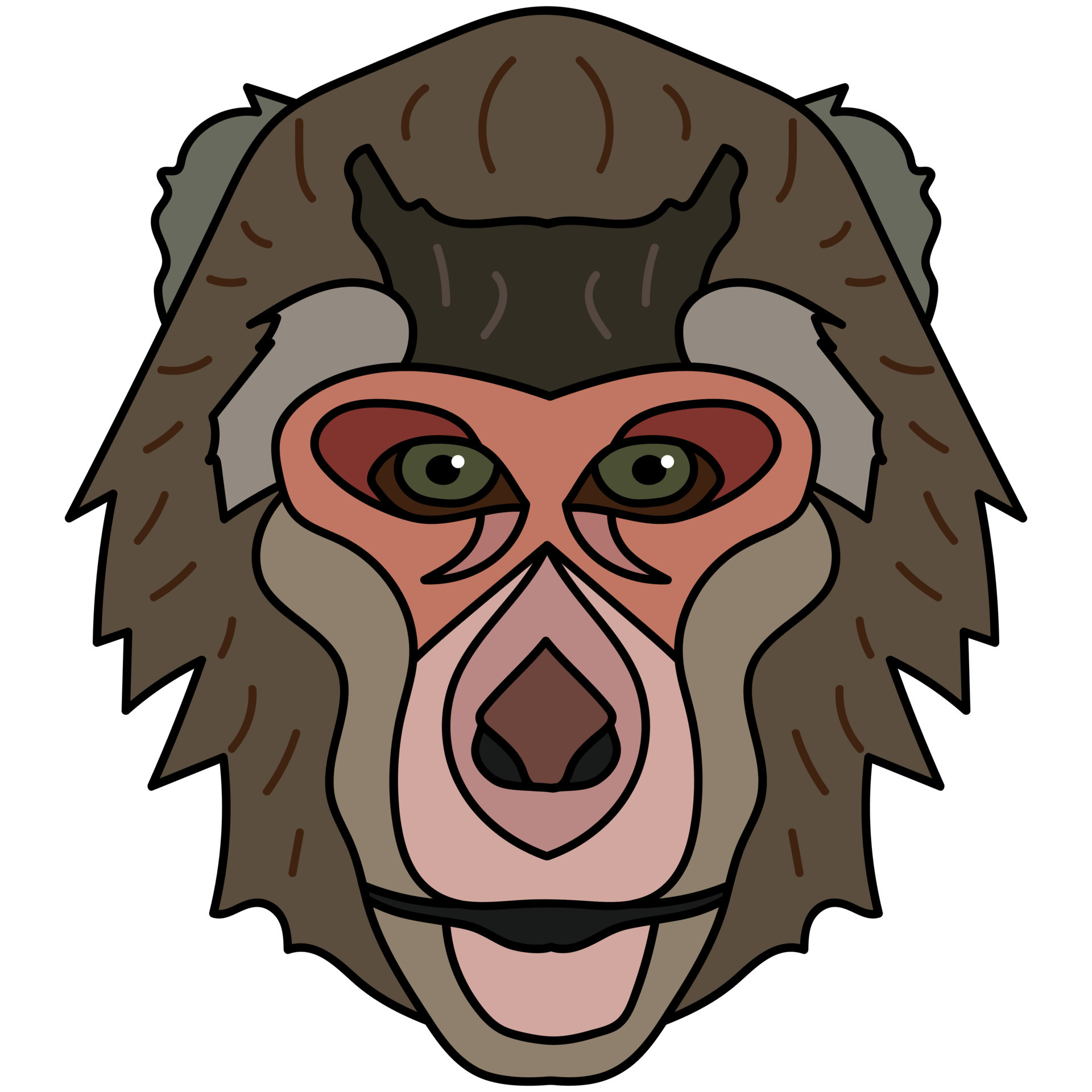 Um Desenho Animado De Macaco Em Apresentação Simples