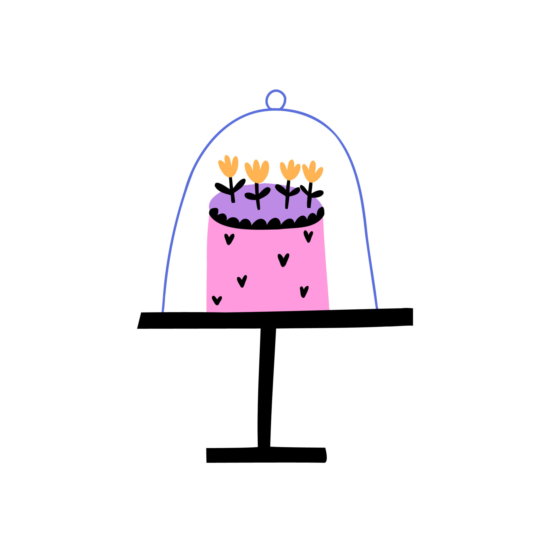 ilustração em vetor de bolo de aniversário em estilo infantil