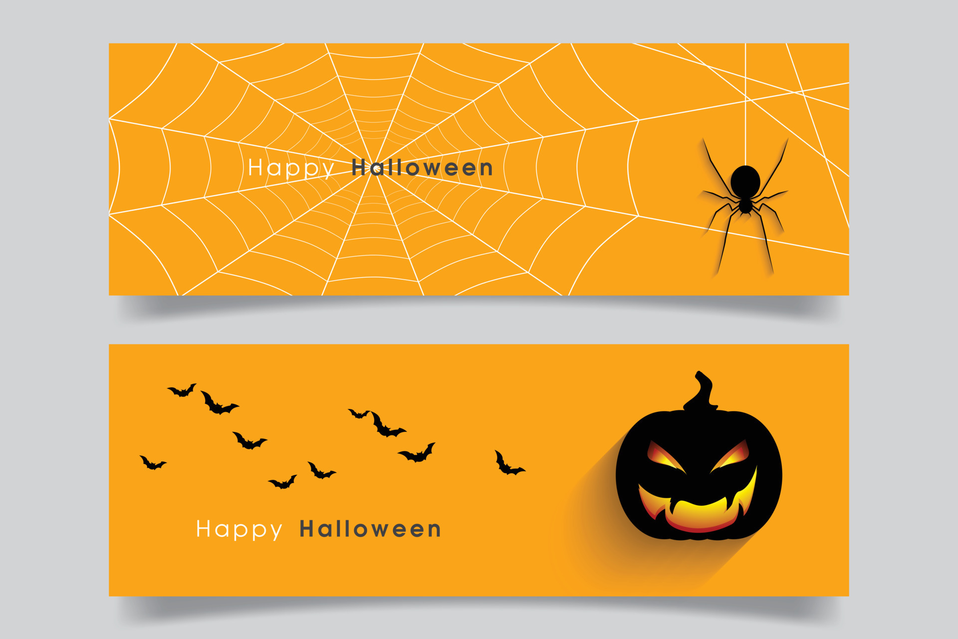 Banner Feliz De Halloween Com Aranha Assustadora Do Rosto Da Abóbora  Pendurada Em Teias De Aranha Isoladas Em Png Ou Elemento De F Ilustração do  Vetor - Ilustração de cartoon, assustador: 233205783