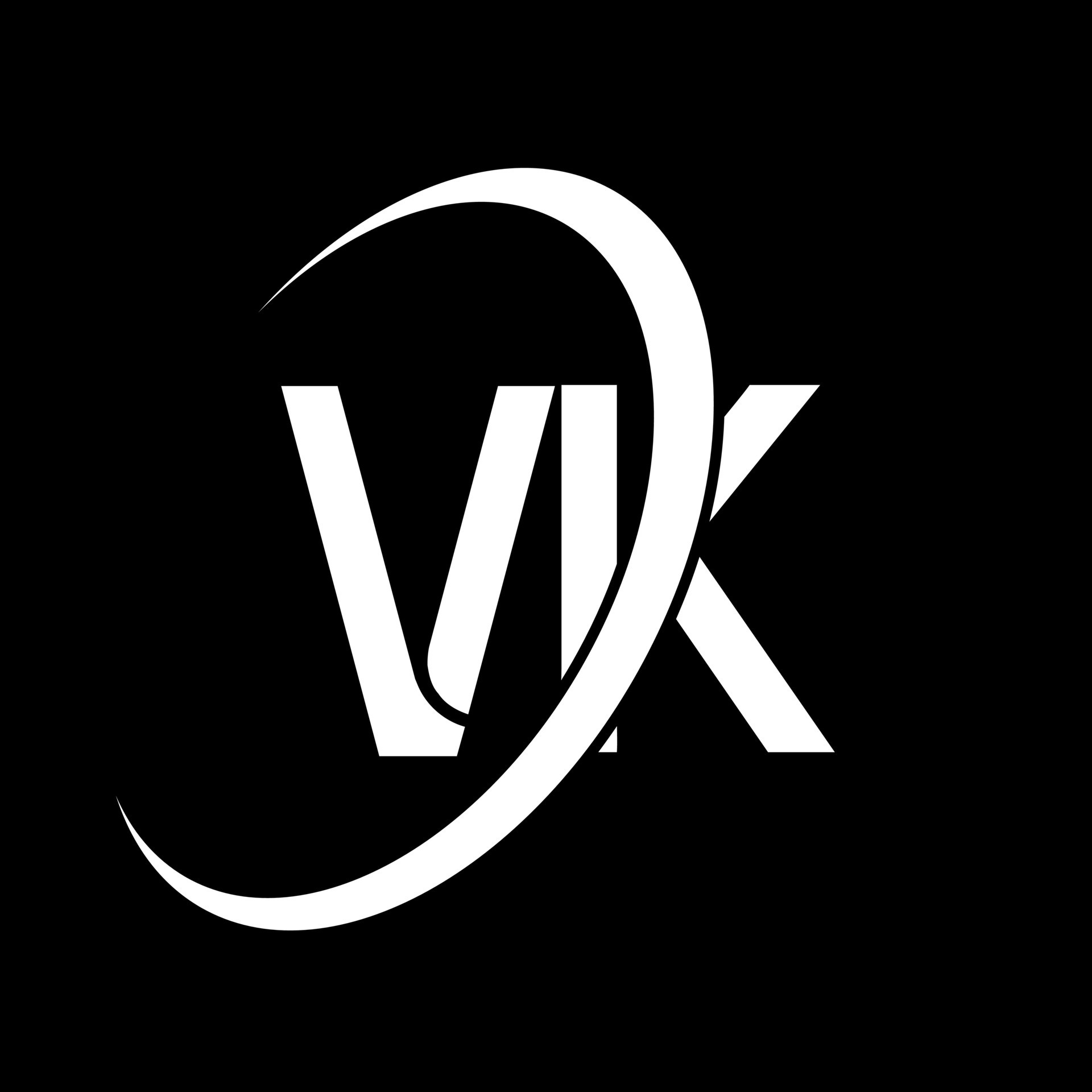 logotipo da letra vk. modelo de vetor de design de logotipo de