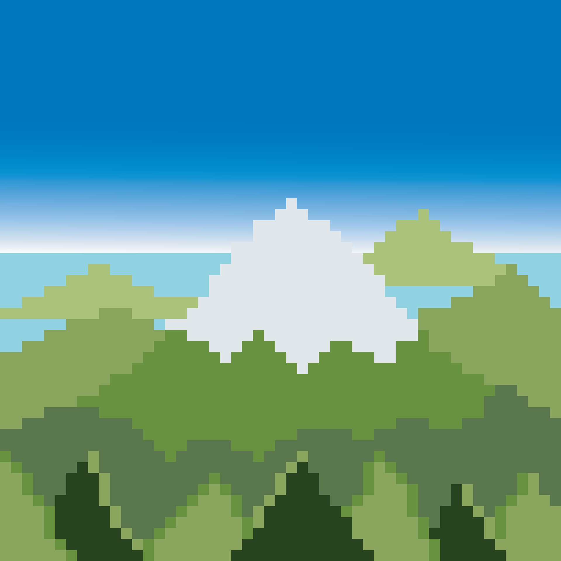 paisagem de montanhas com pixel art. ilustração vetorial. 11508050