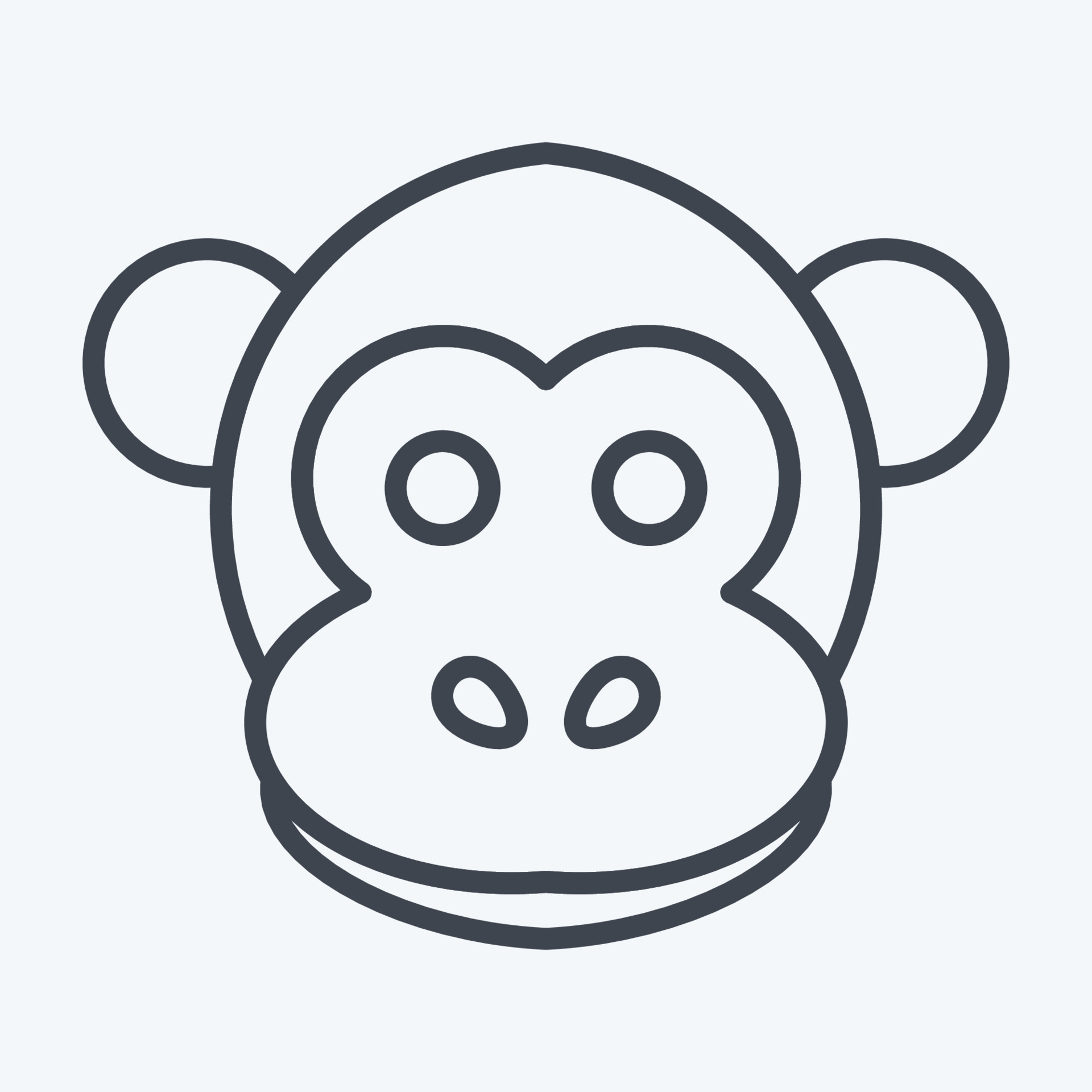 ícone Do Contorno Do Macaco Com Desenho De Uma Linha Ilustração do Vetor -  Ilustração de forma, contorno: 215338189