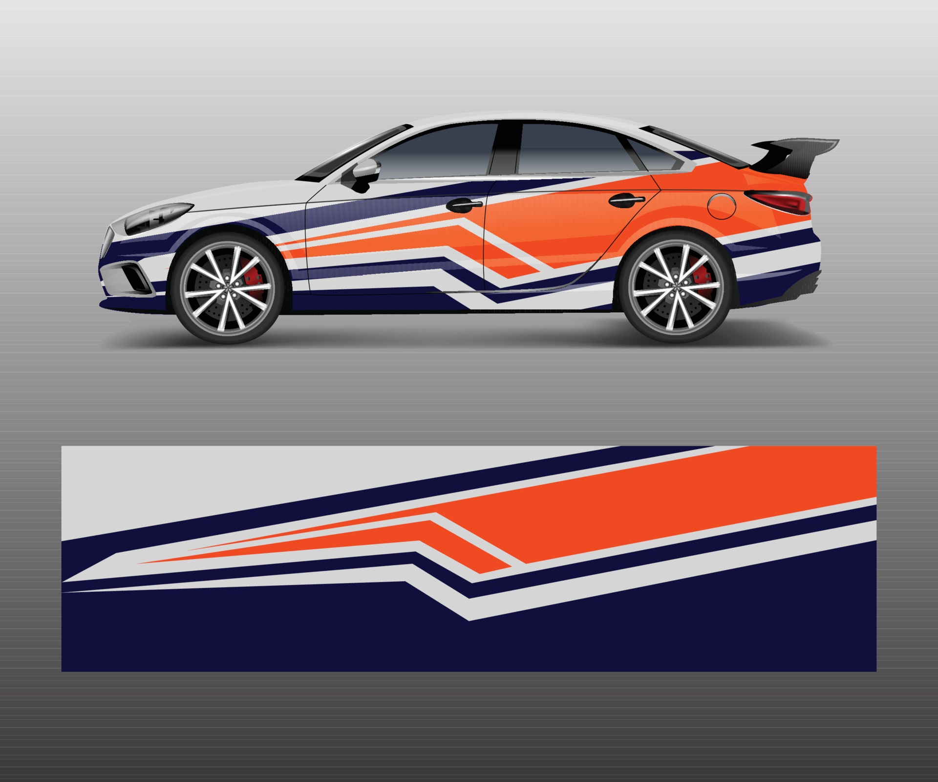 Vetor Design Embalagem Carro Corrida Design Adesivos Carro