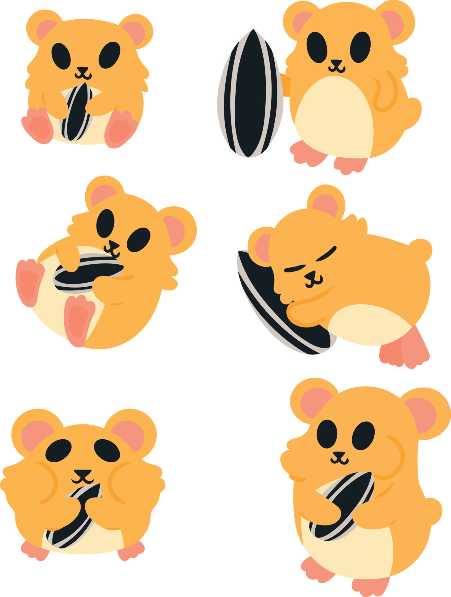 Ilustração de hamster fofa hamster kawaii chibi estilo de desenho vetorial  desenho de hamster